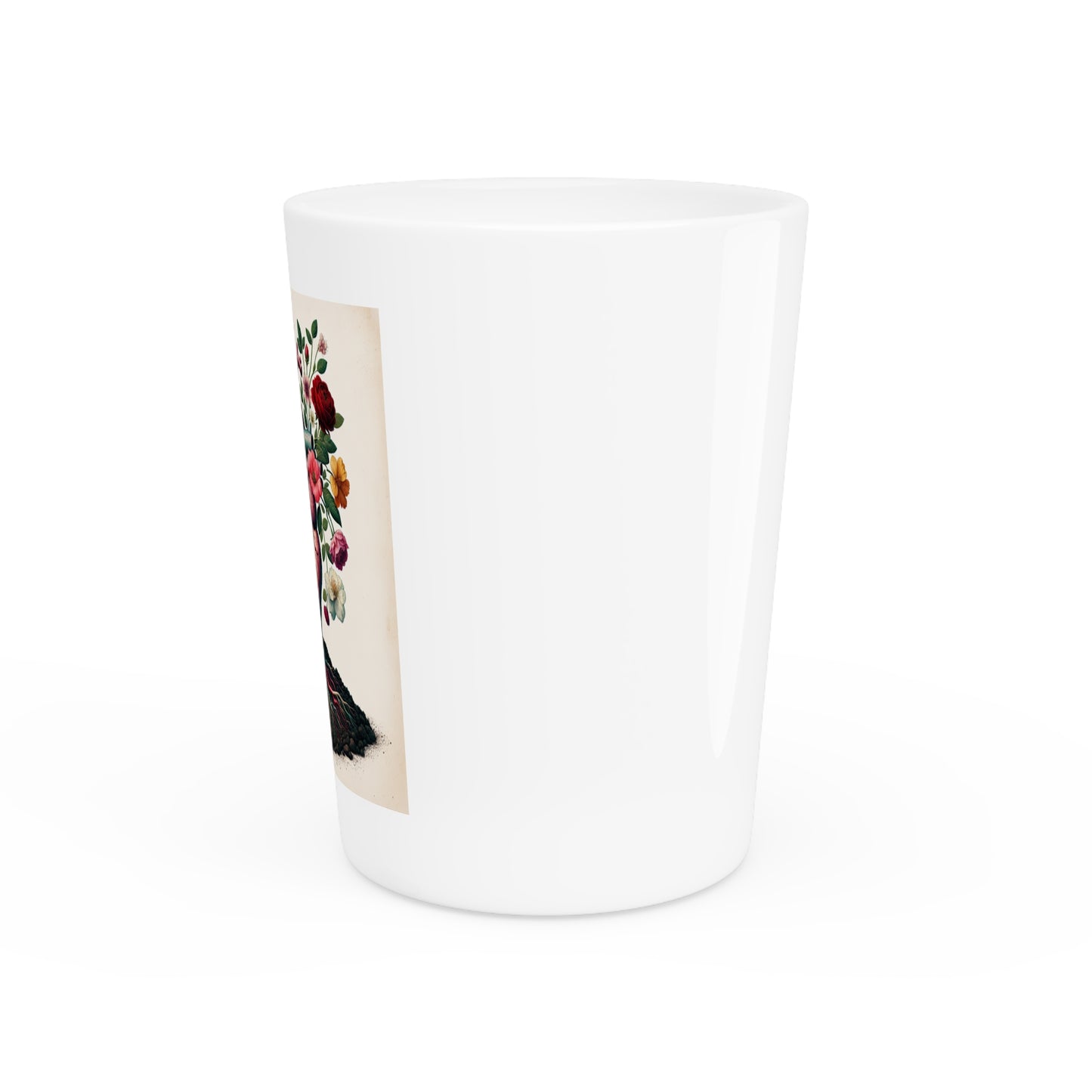 Anatomical Heart Shot Glass, Flower and Soil Design, Well-Rooted Shot Glass, Floral Shot Glass, Unique Shot Glass, Birthday Gift, Home Decor