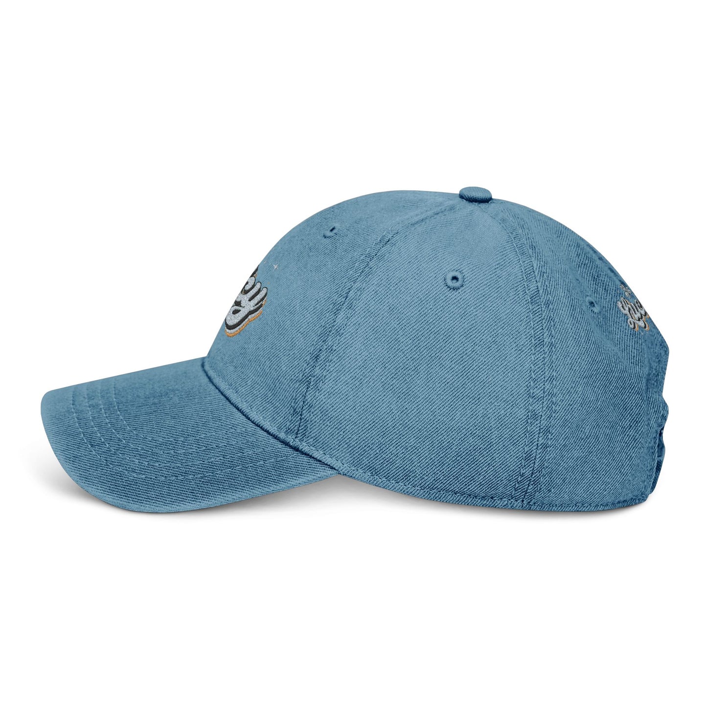 Lucky Embroidered Denim Hat, Casual Cap for Everyday Wear, Perfect Gift for Birthdays, Summer Outings, Trendy Accessories