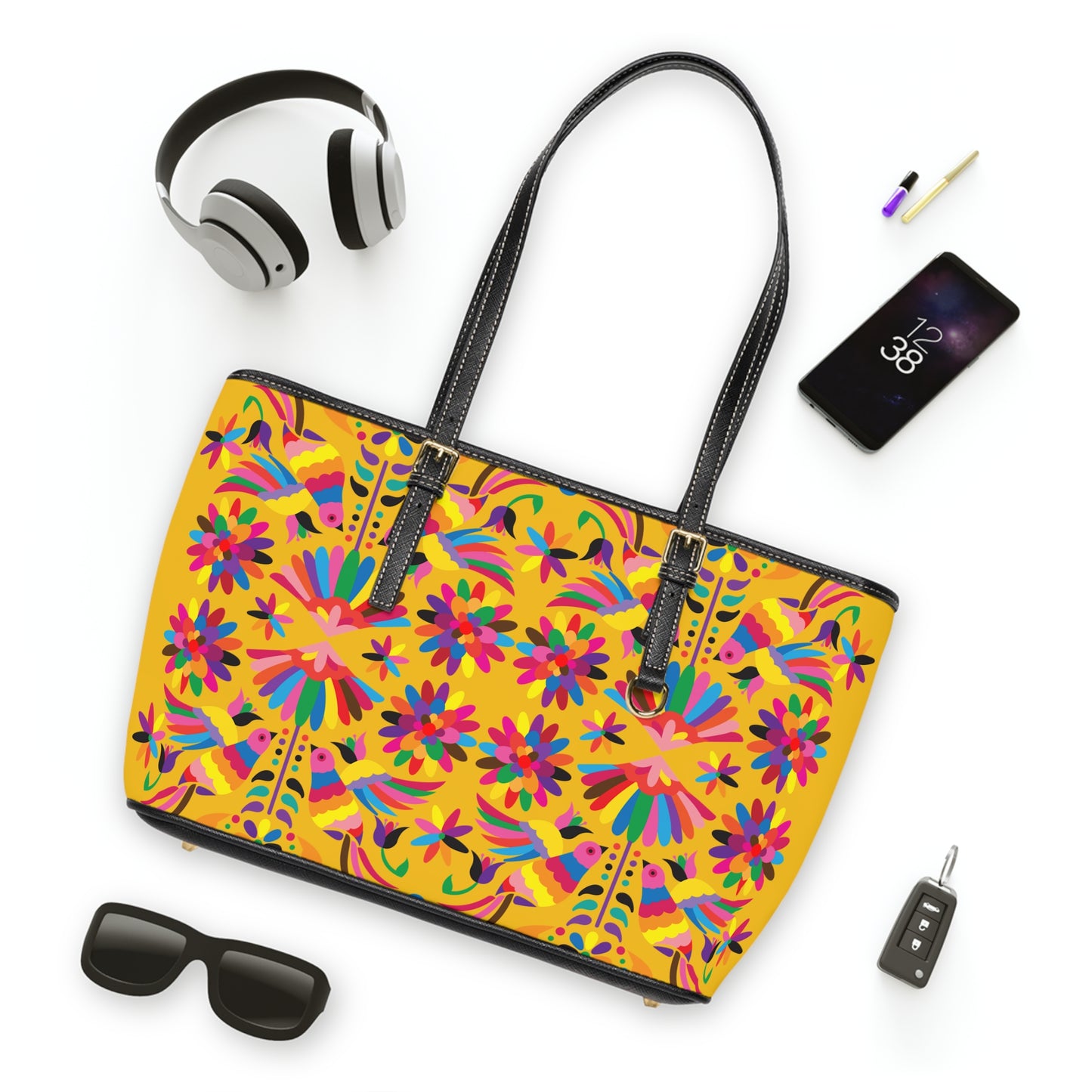 Yellow - Chic PU Leather Shoulder Bag - Fashionable Tote for Confident Women, Perfect Gift for Celebrations