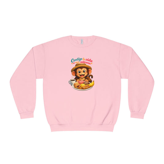 Unisex NuBlend® Crewneck Sweatshirt - Contigo La Vida Es Mas Sabrosa