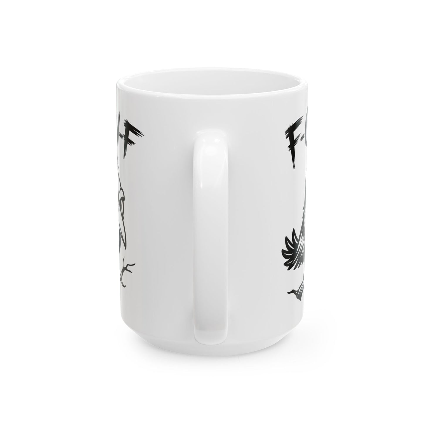 F-Caw-F Moody Raven - Ceramic Mug - Motivational Gift for Coffee Lovers, Office Desk Decor, Holiday & Birthday Present, Fun Quote