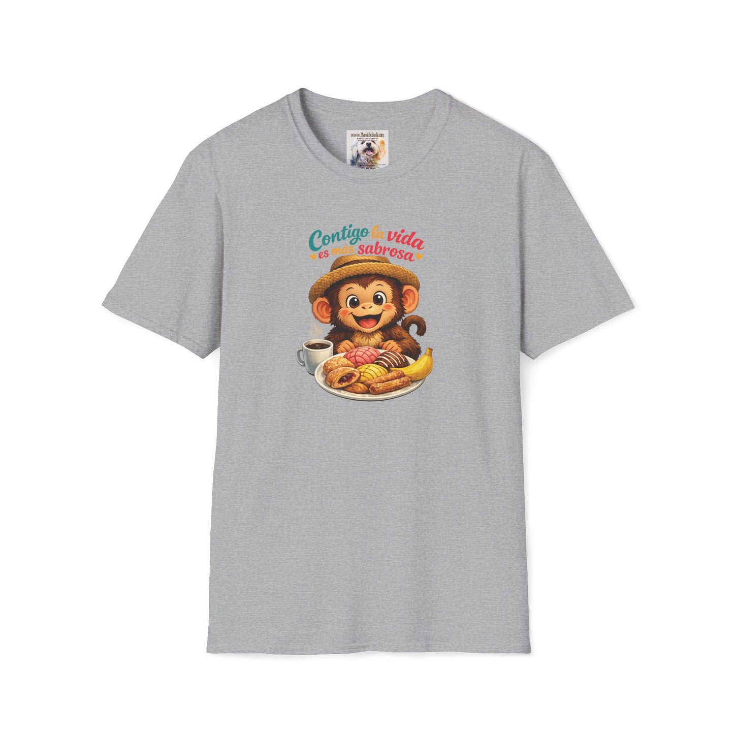 Unisex Softstyle T-Shirt - Contigo La Vida Es Mas Sabrosa