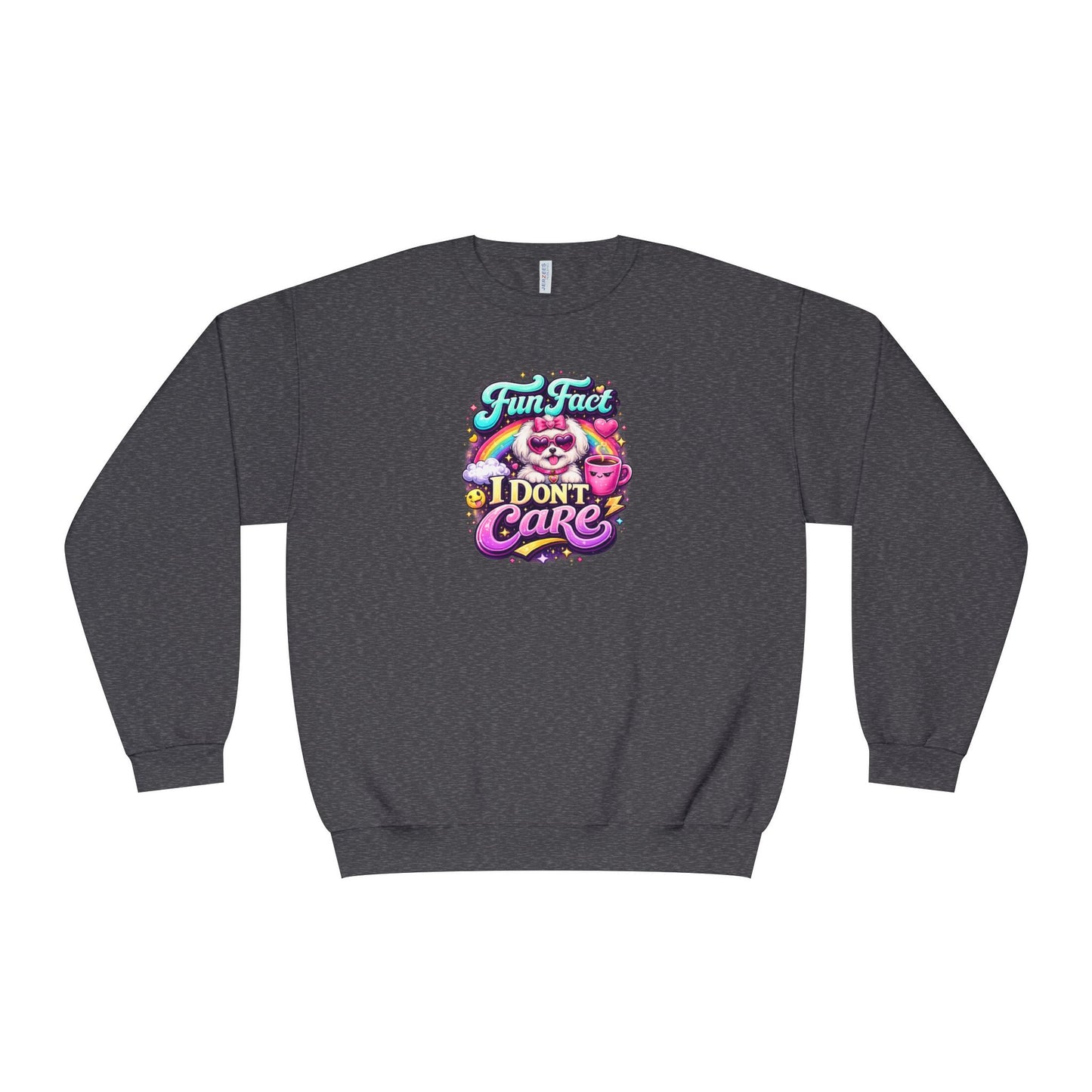 Unisex NuBlend® Crewneck Sweatshirt - Fun Fact, I don't care - Maltese