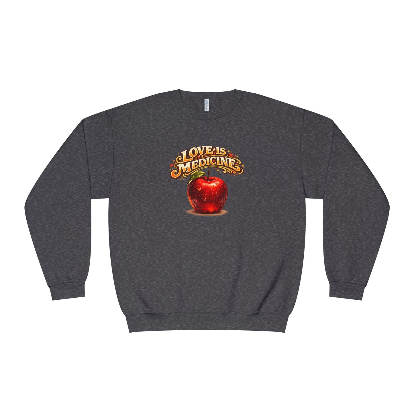 Unisex NuBlend® Crewneck Sweatshirt - Love is Medicine - Manzana