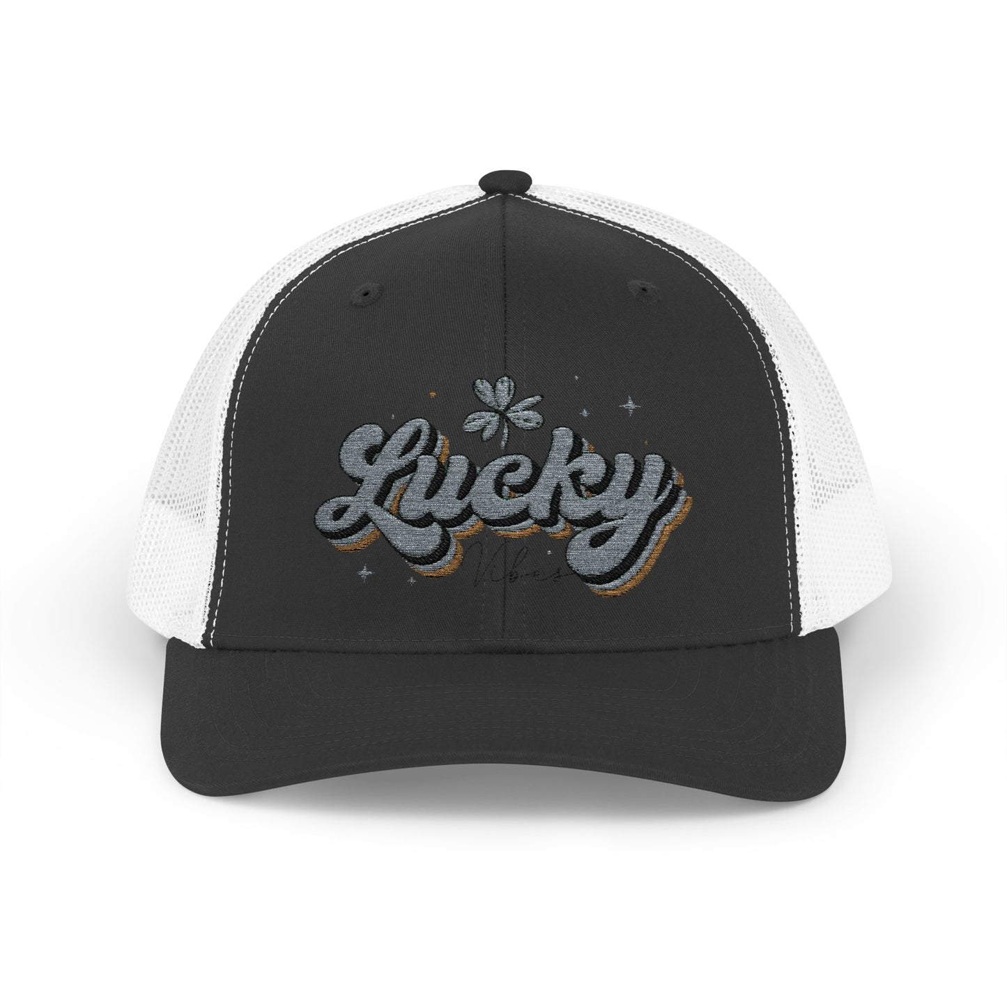 Lucky Vibes Snapback Trucker Cap, Casual Everyday Wear, Gift for Him/Her, Luck Charm Cap, Festival Hat