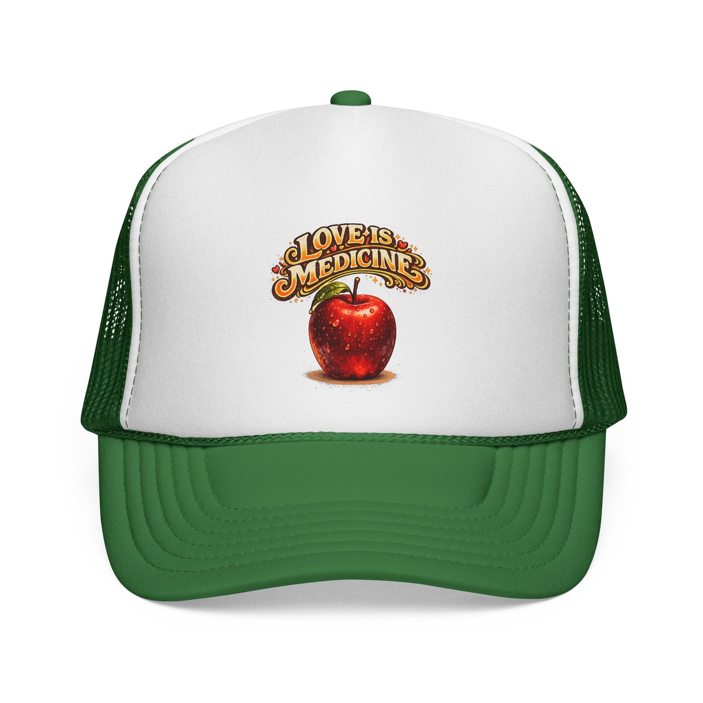 Trucker Caps - Love is Medicine - Manzana