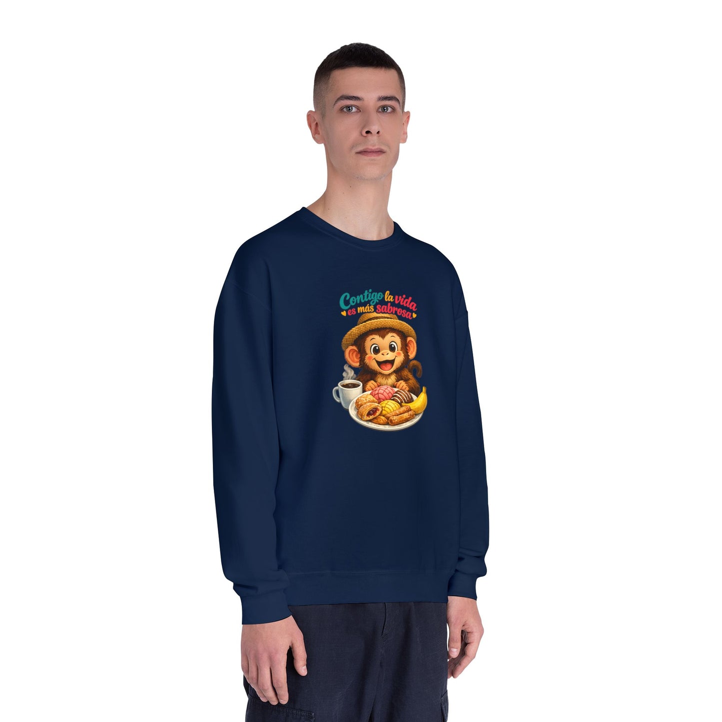 Unisex NuBlend® Crewneck Sweatshirt - Contigo La Vida Es Mas Sabrosa