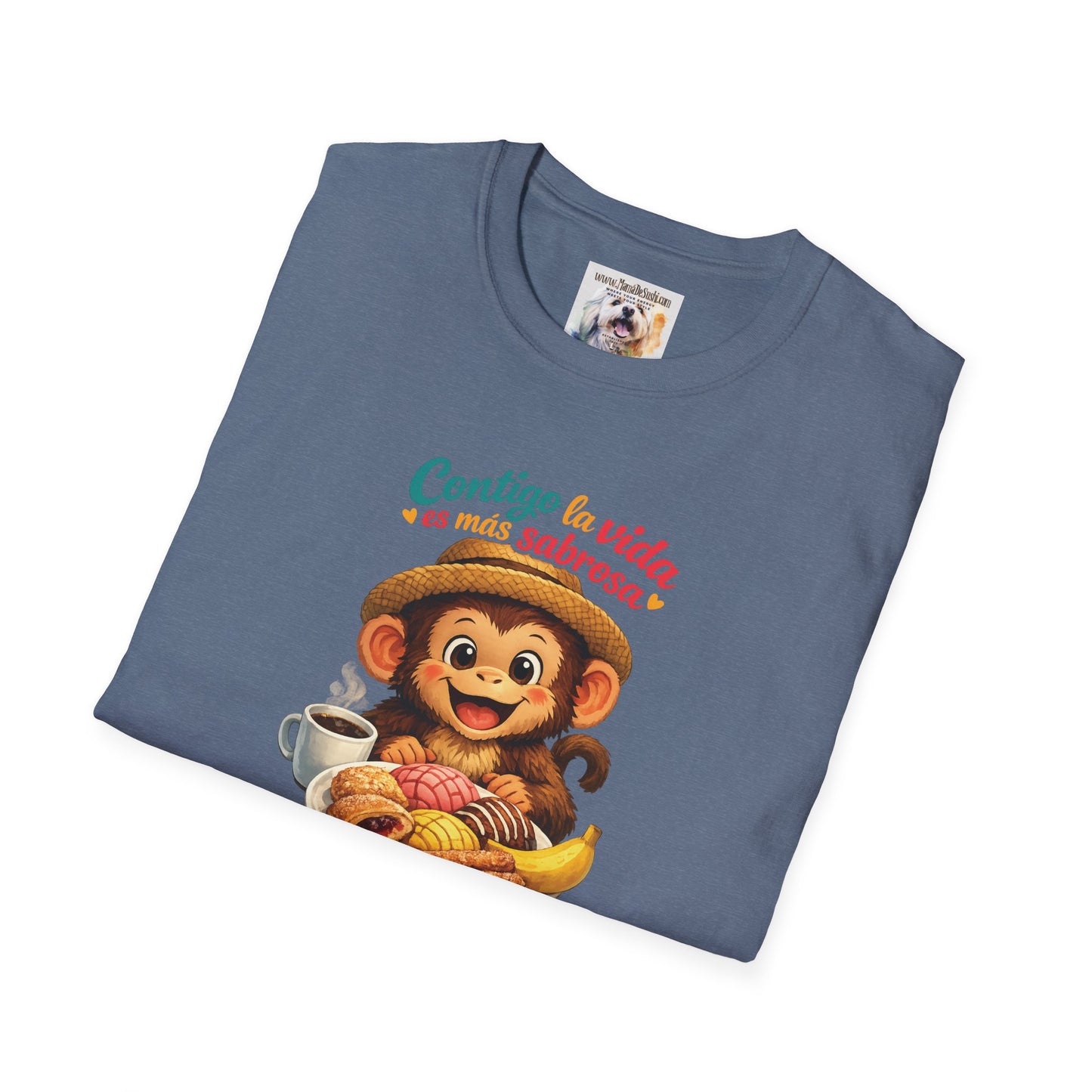 Unisex Softstyle T-Shirt - Contigo La Vida Es Mas Sabrosa