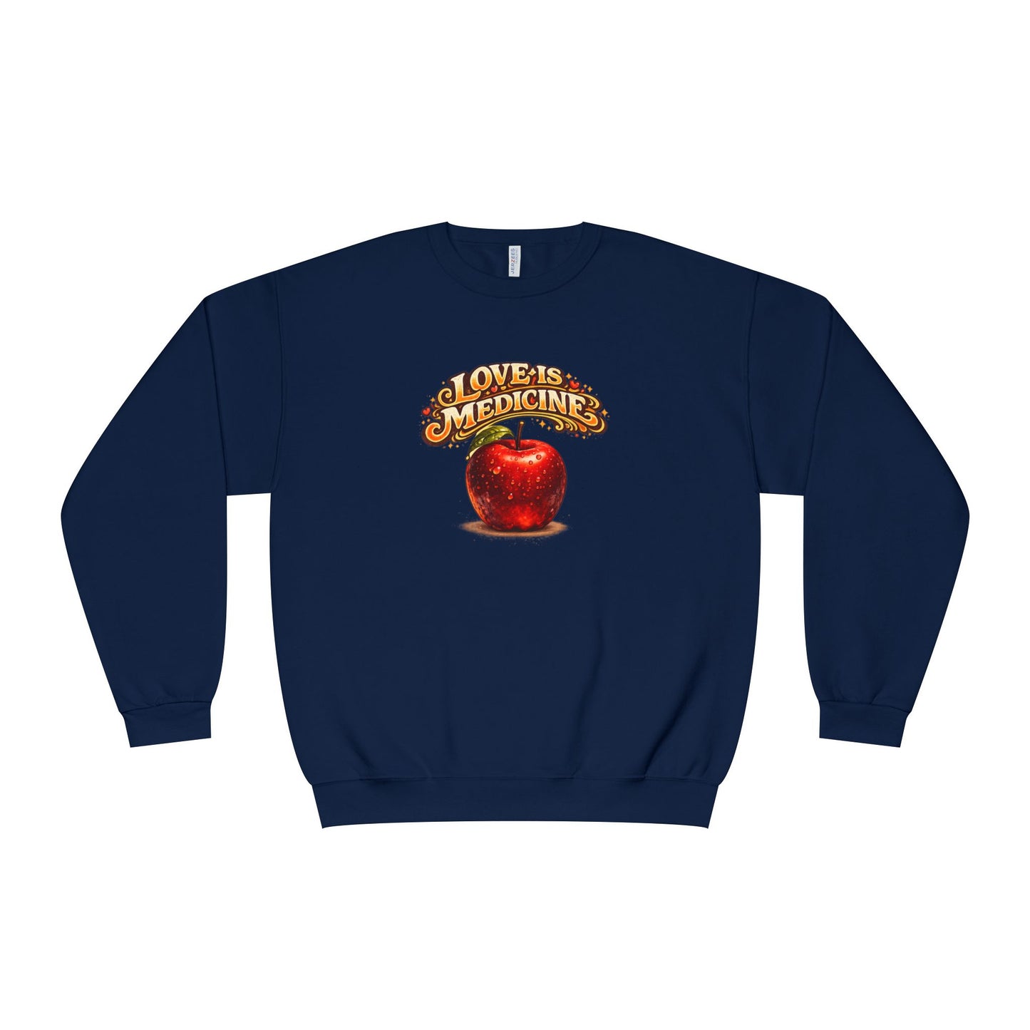 Unisex NuBlend® Crewneck Sweatshirt - Love is Medicine - Manzana