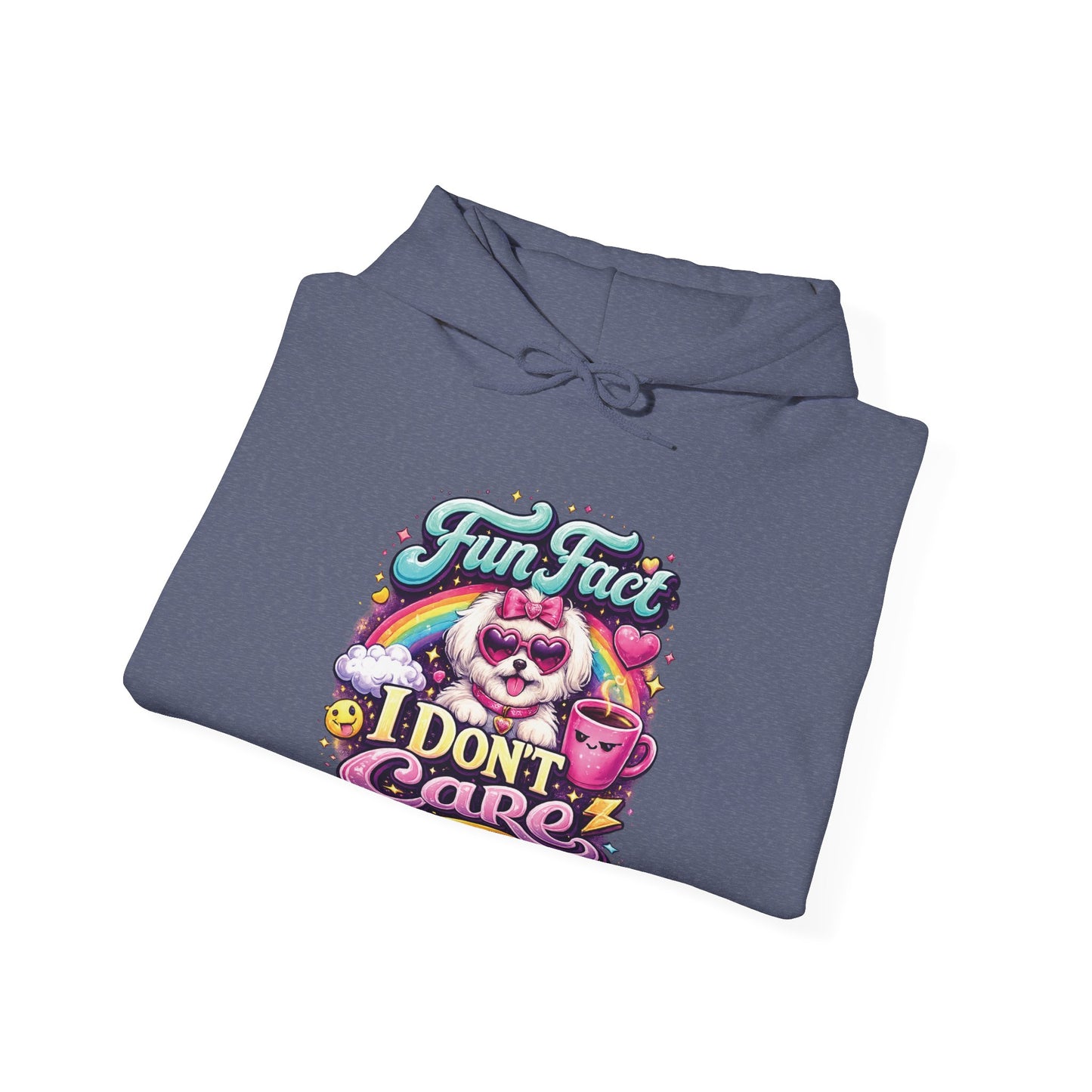 Unisex Heavy Blend™ Hooded Sweatshirt - Fun Fact, I don't care - Maltese