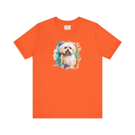 Maltese Maltipoo Watercolor - MamaDeSushi - Unisex Jersey Short Sleeve Tee
