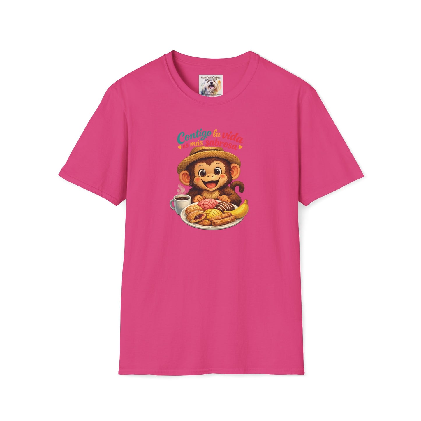 Unisex Softstyle T-Shirt - Contigo La Vida Es Mas Sabrosa