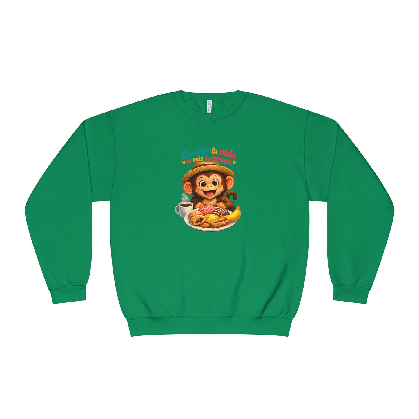 Unisex NuBlend® Crewneck Sweatshirt - Contigo La Vida Es Mas Sabrosa