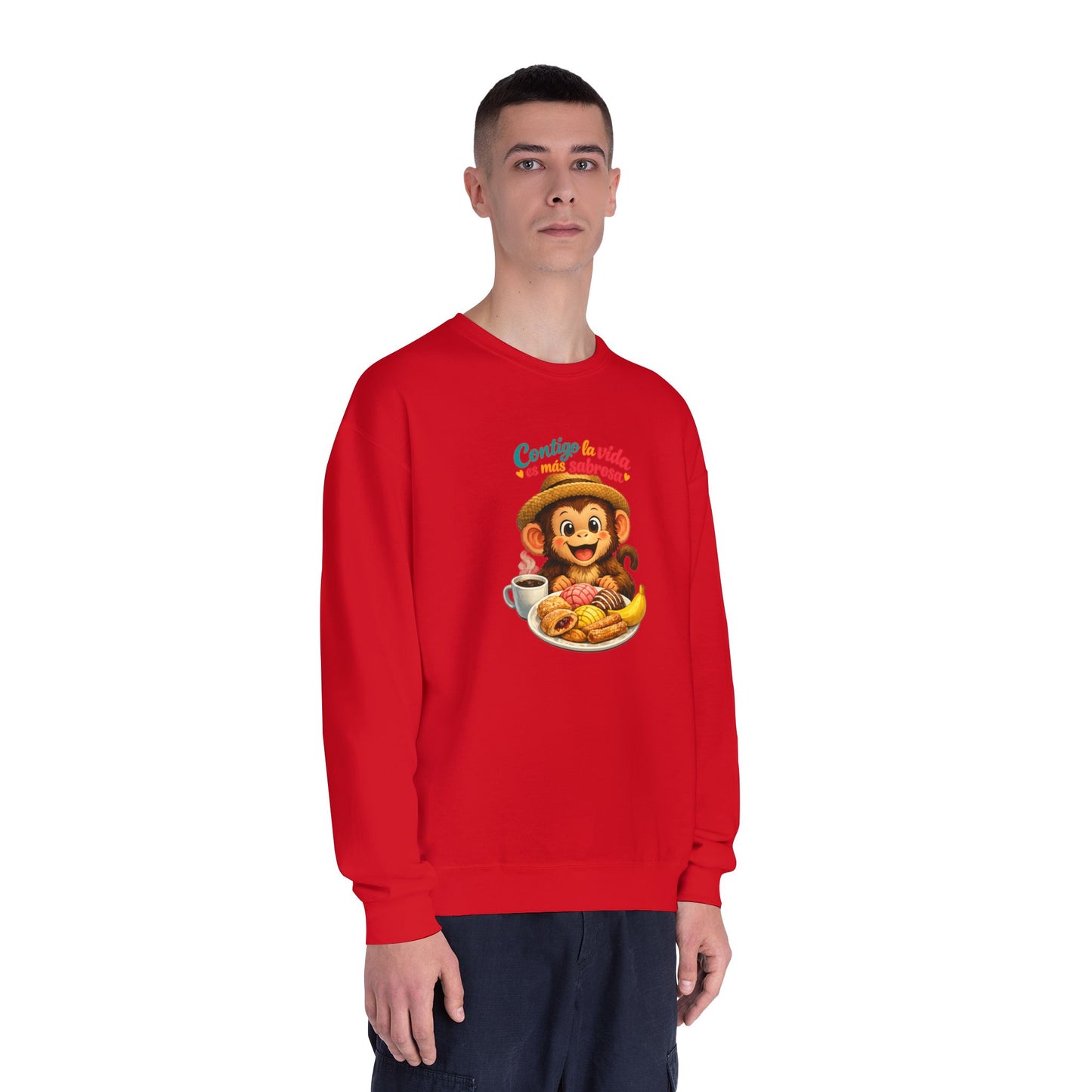 Unisex NuBlend® Crewneck Sweatshirt - Contigo La Vida Es Mas Sabrosa