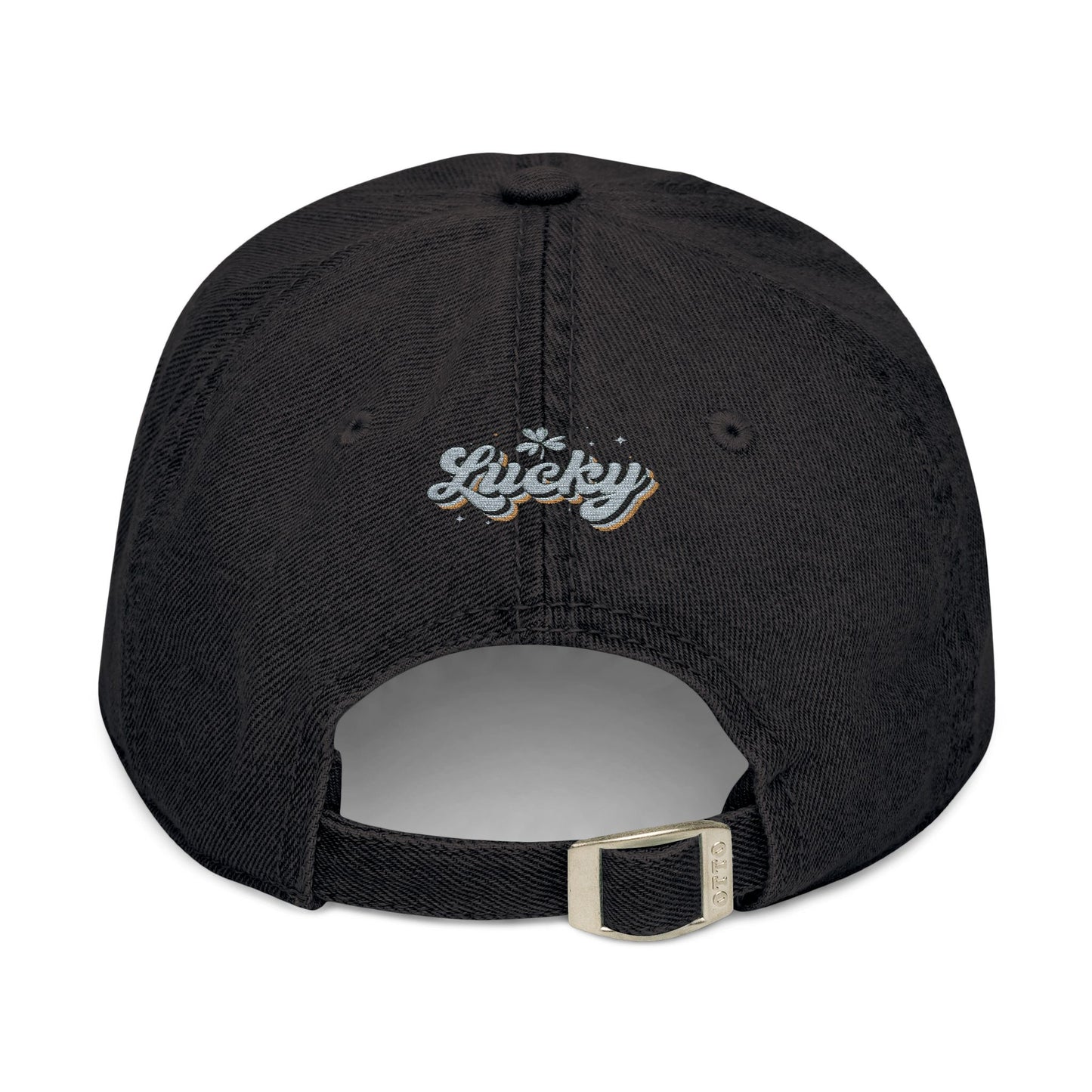 Lucky Embroidered Denim Hat, Casual Cap for Everyday Wear, Perfect Gift for Birthdays, Summer Outings, Trendy Accessories