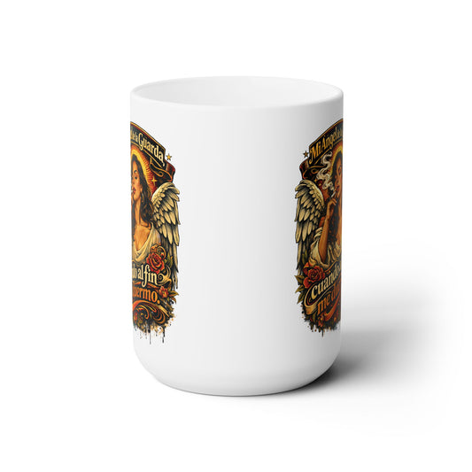 Ceramic Mug 15oz - Angel de La Guarda, dulce compania