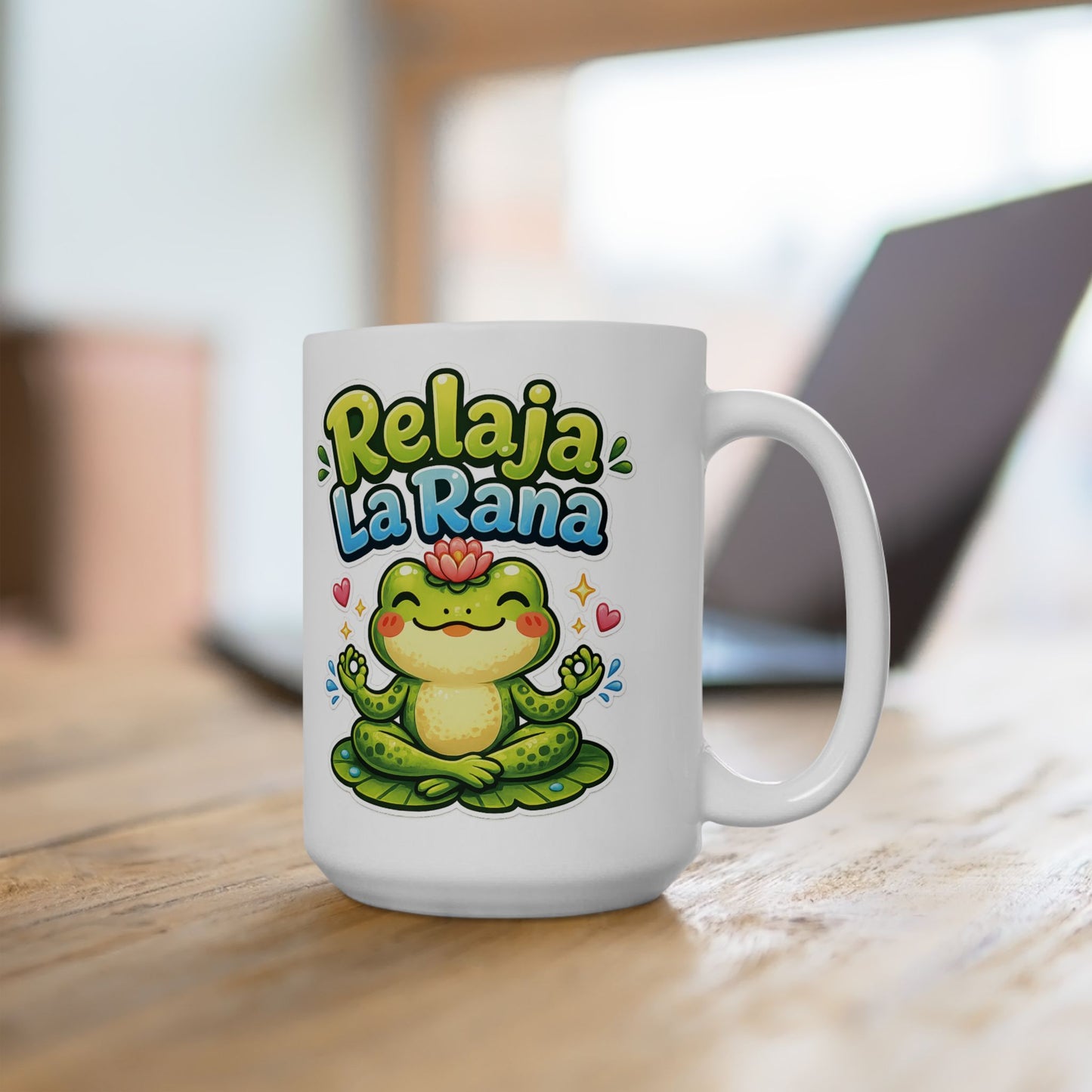 Ceramic Mug 15oz - Relaja La Rana