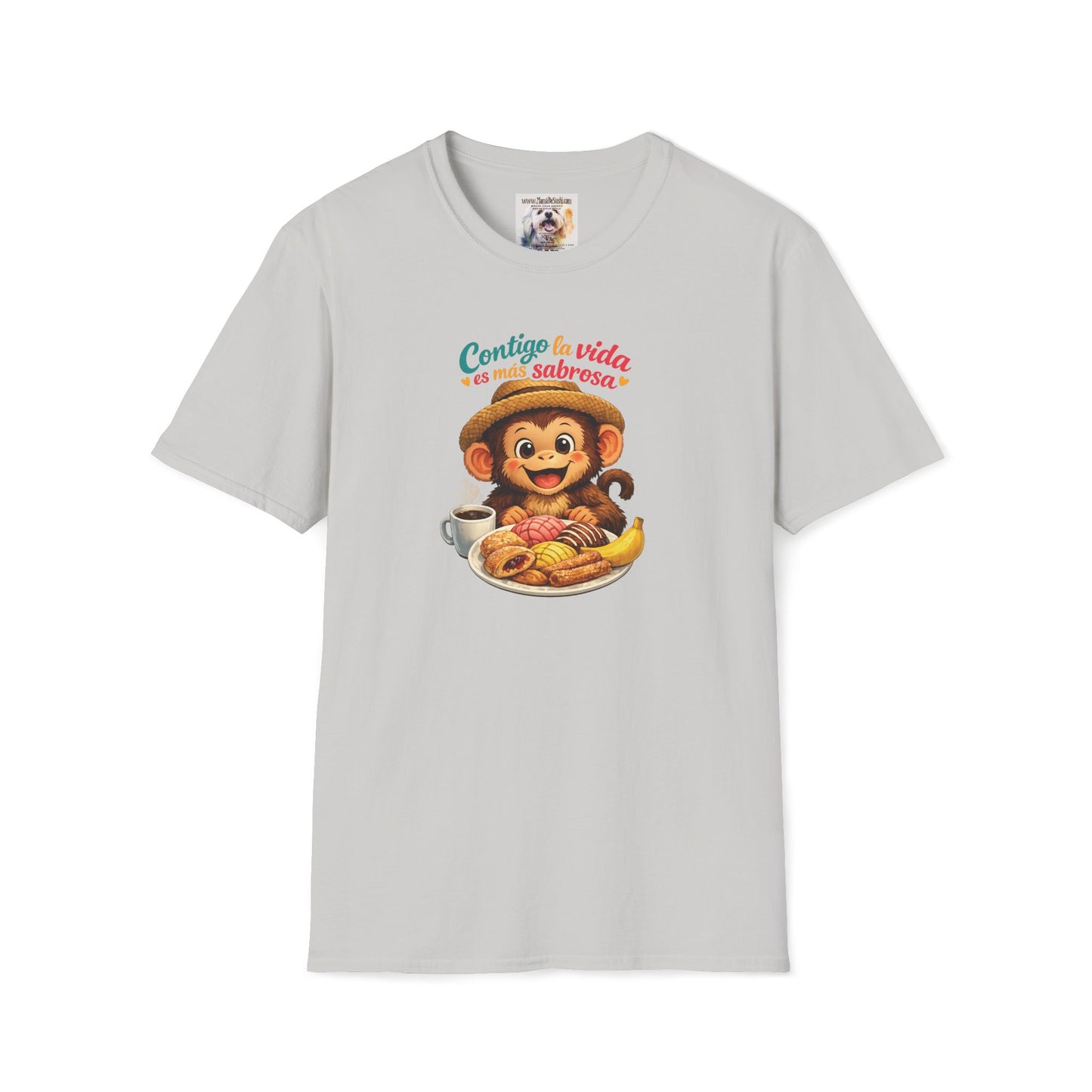 Unisex Softstyle T-Shirt - Contigo La Vida Es Mas Sabrosa