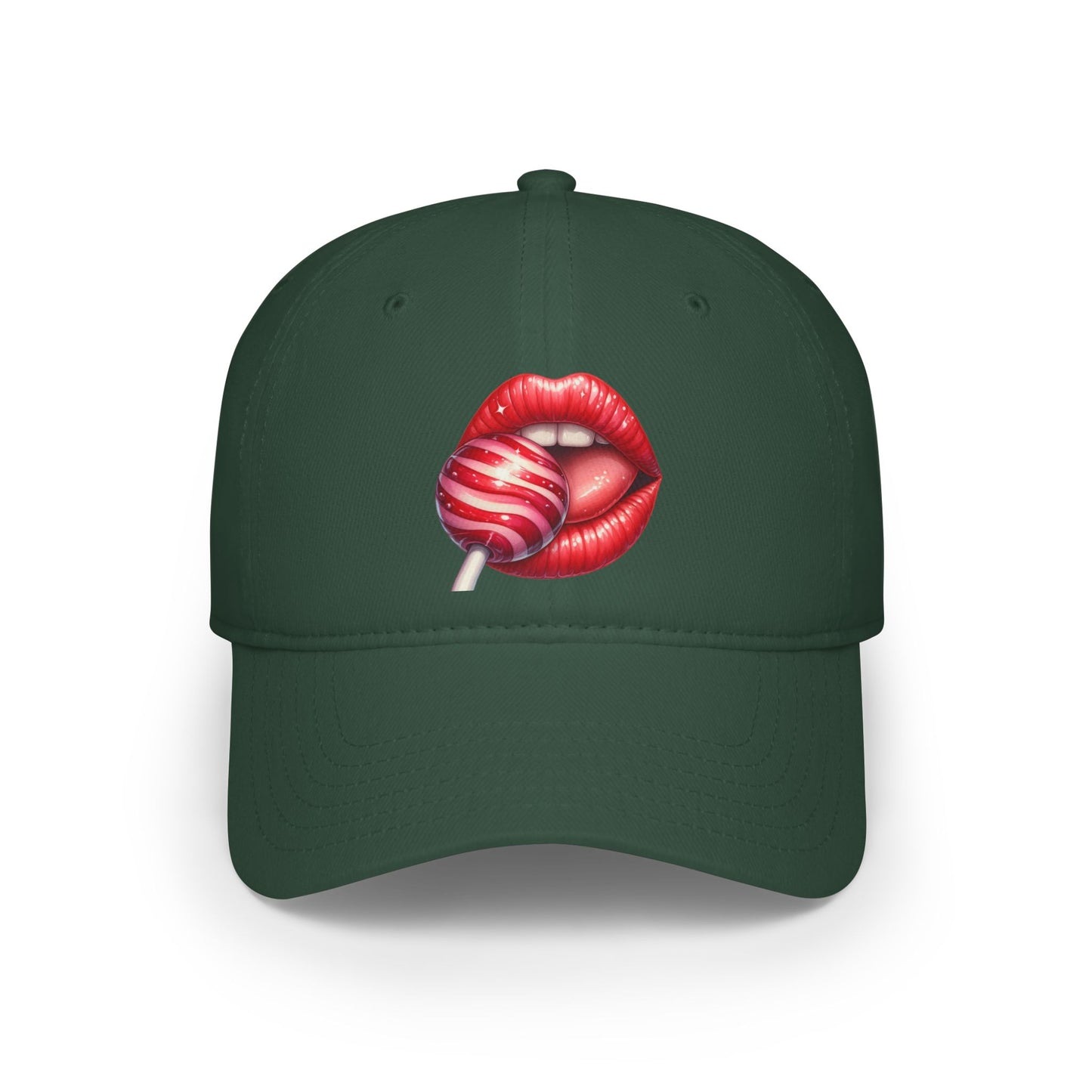 Red Lips Lollipop - Low Profile Baseball Cap