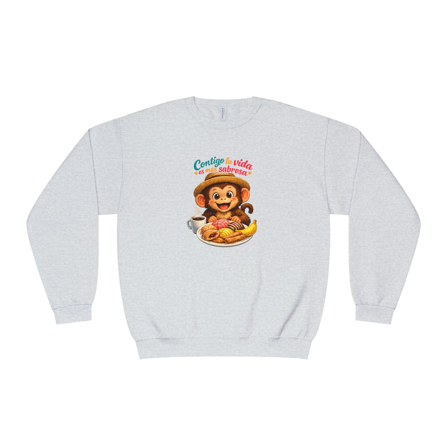 Unisex NuBlend® Crewneck Sweatshirt - Contigo La Vida Es Mas Sabrosa