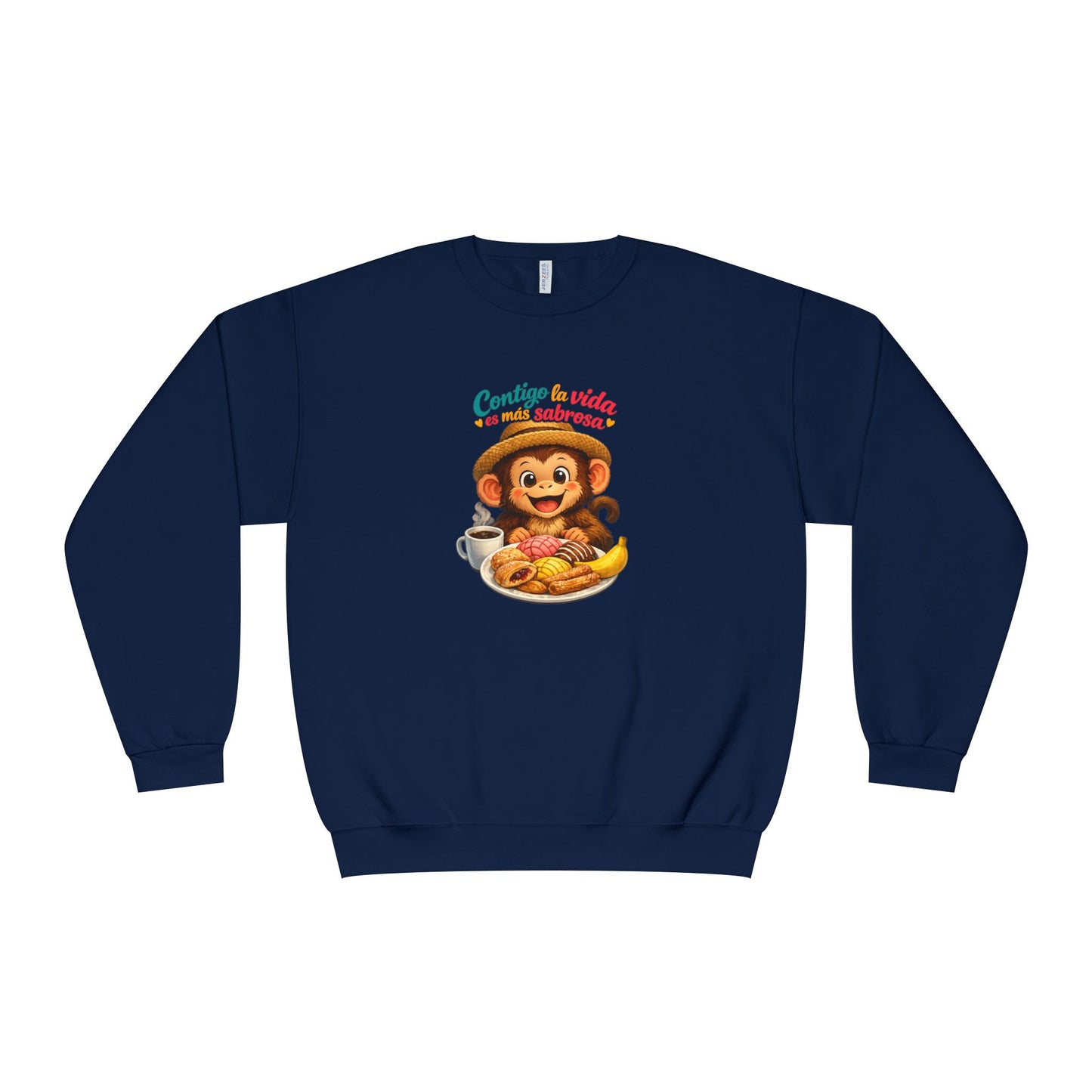 Unisex NuBlend® Crewneck Sweatshirt - Contigo La Vida Es Mas Sabrosa