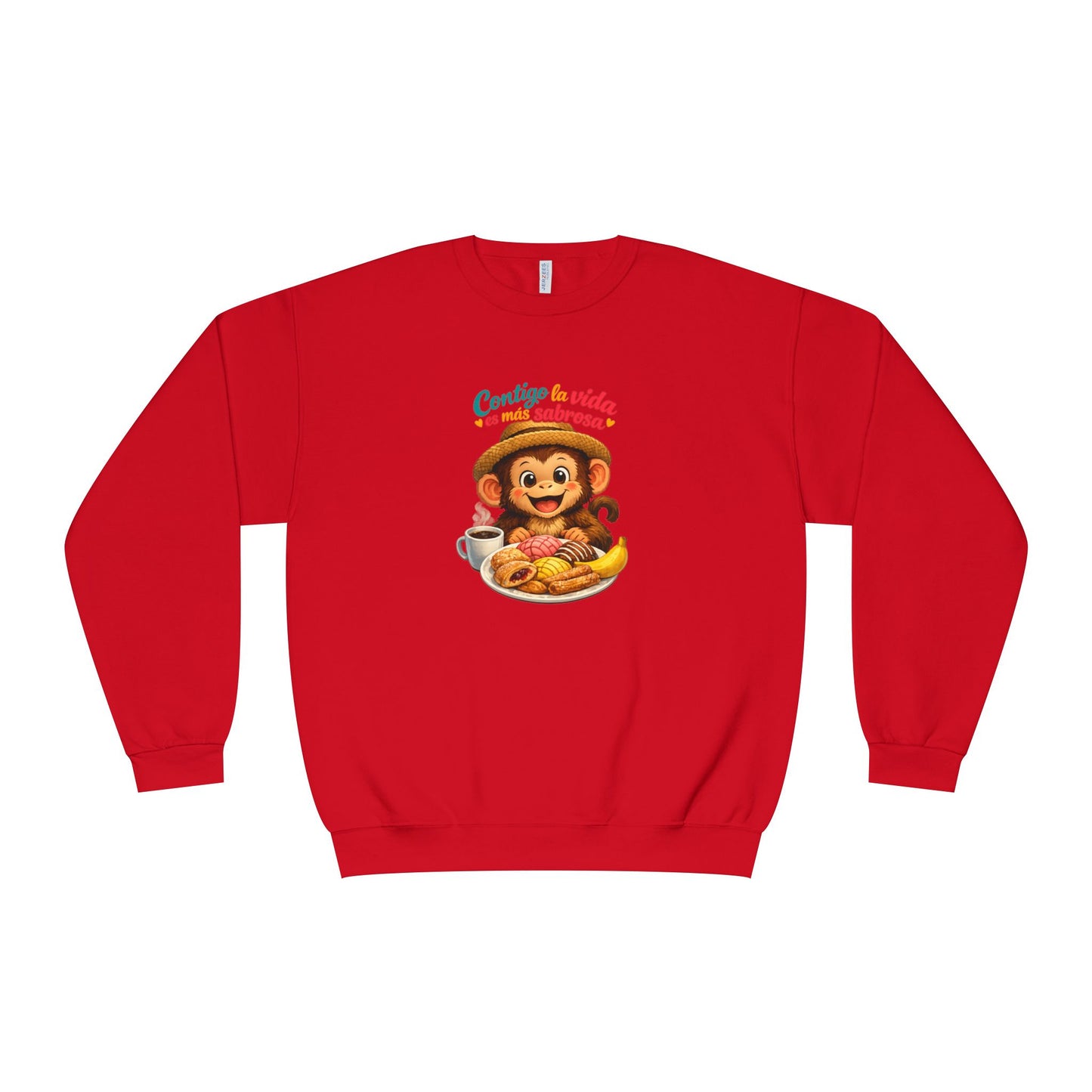 Unisex NuBlend® Crewneck Sweatshirt - Contigo La Vida Es Mas Sabrosa