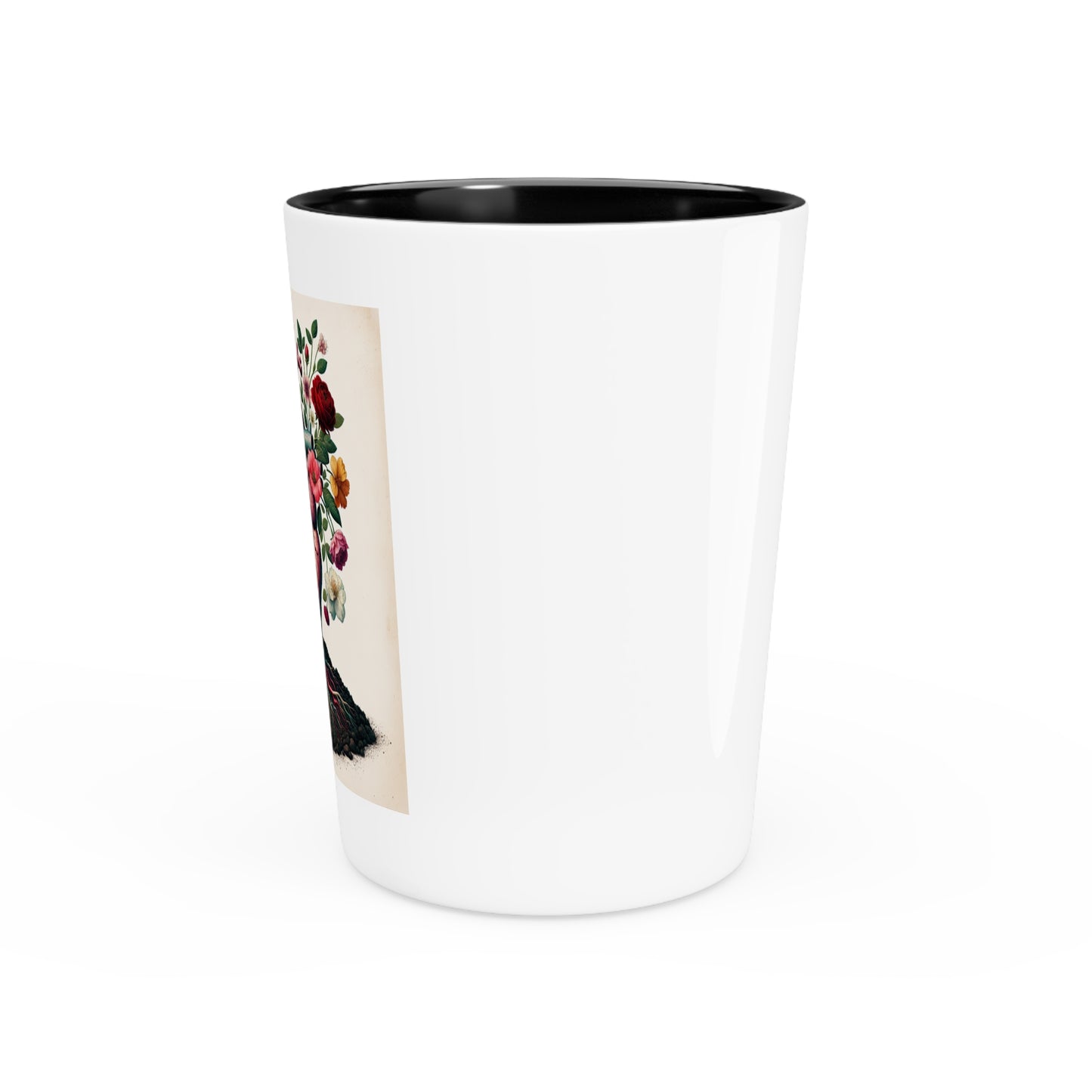 Anatomical Heart Shot Glass, Flower and Soil Design, Well-Rooted Shot Glass, Floral Shot Glass, Unique Shot Glass, Birthday Gift, Home Decor