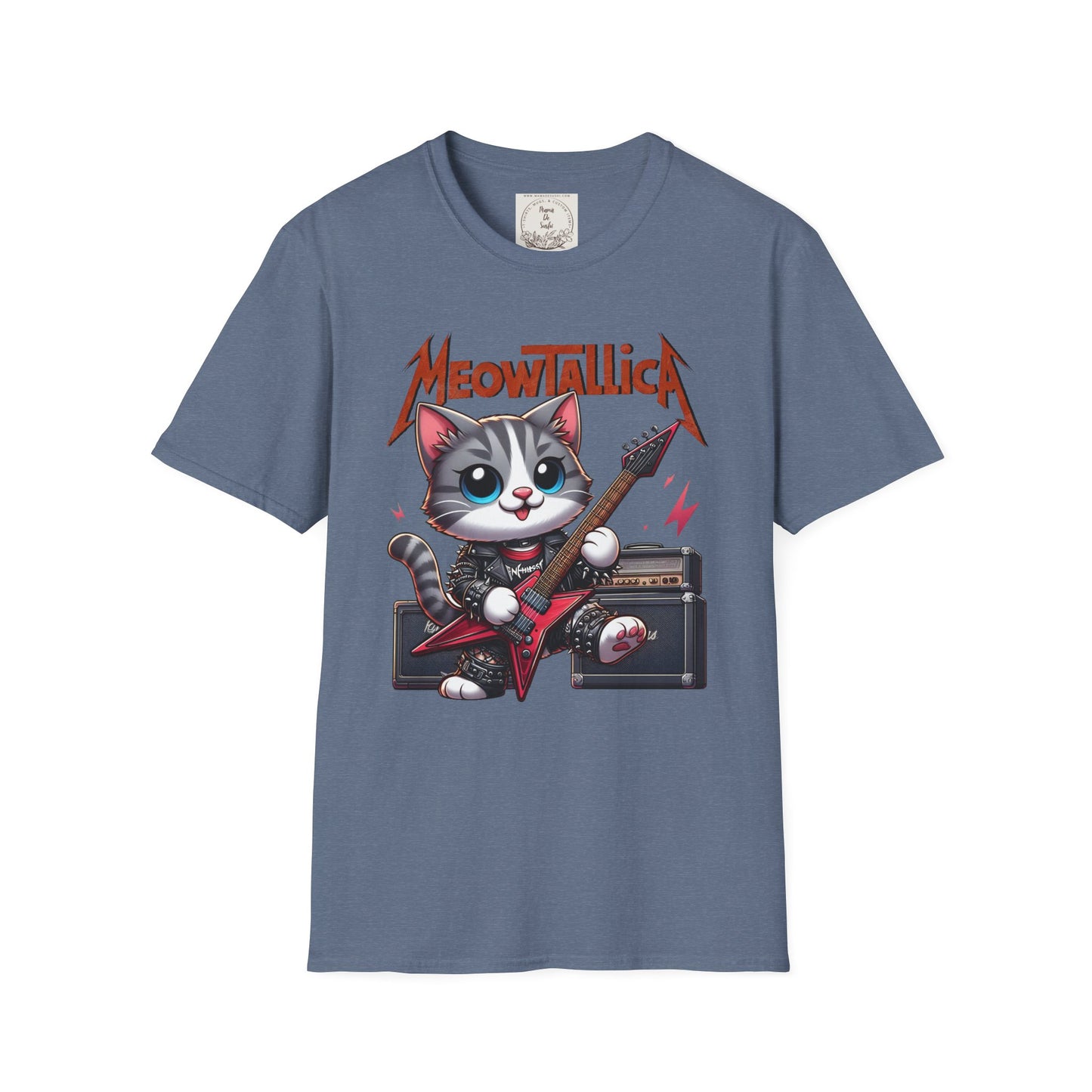 MeowTallicA Cat - Kitty - MamaDeSushi - Unisex Softstyle T-Shirt