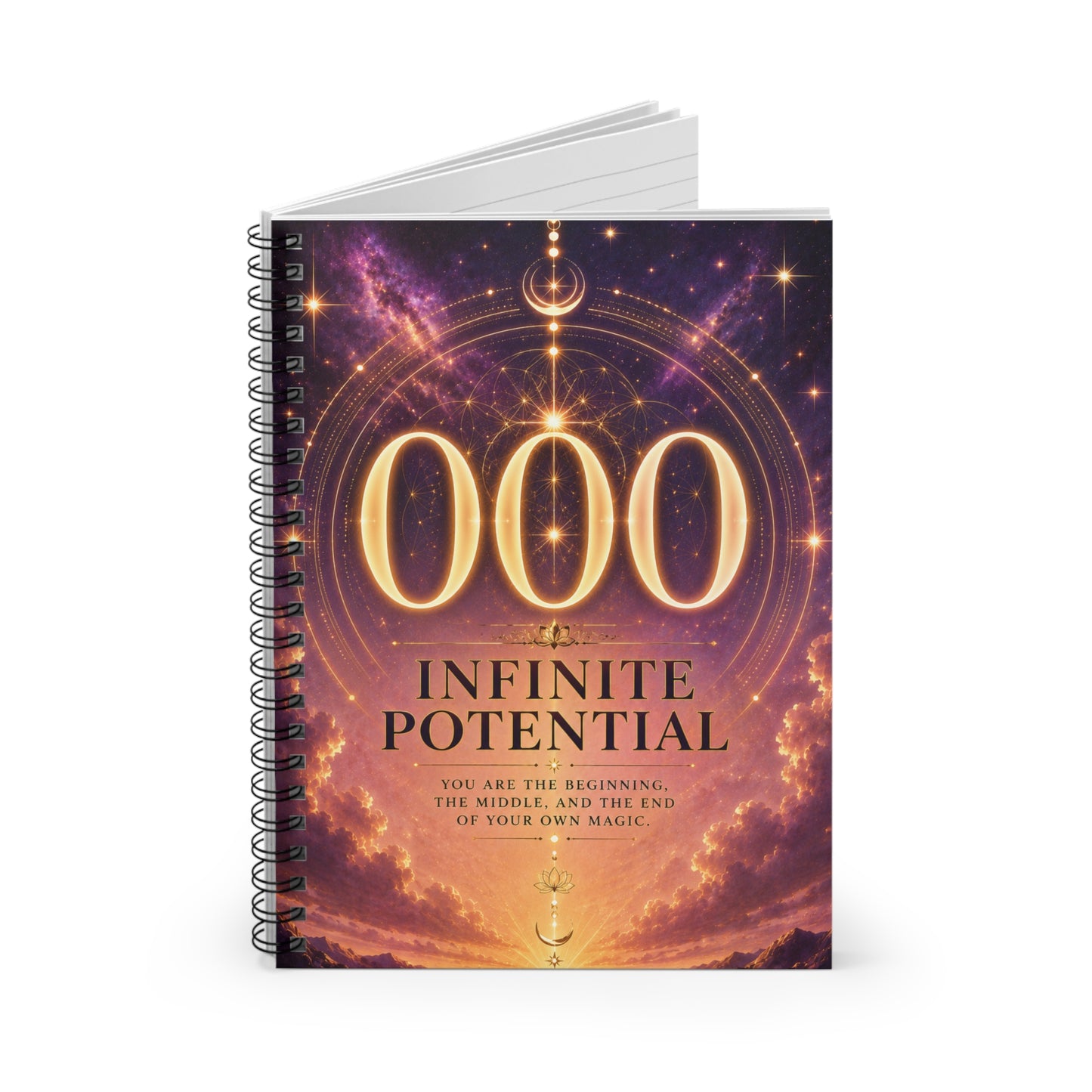 Infinite Potential Spiral Notebook — Motivational 000 Vision Journal