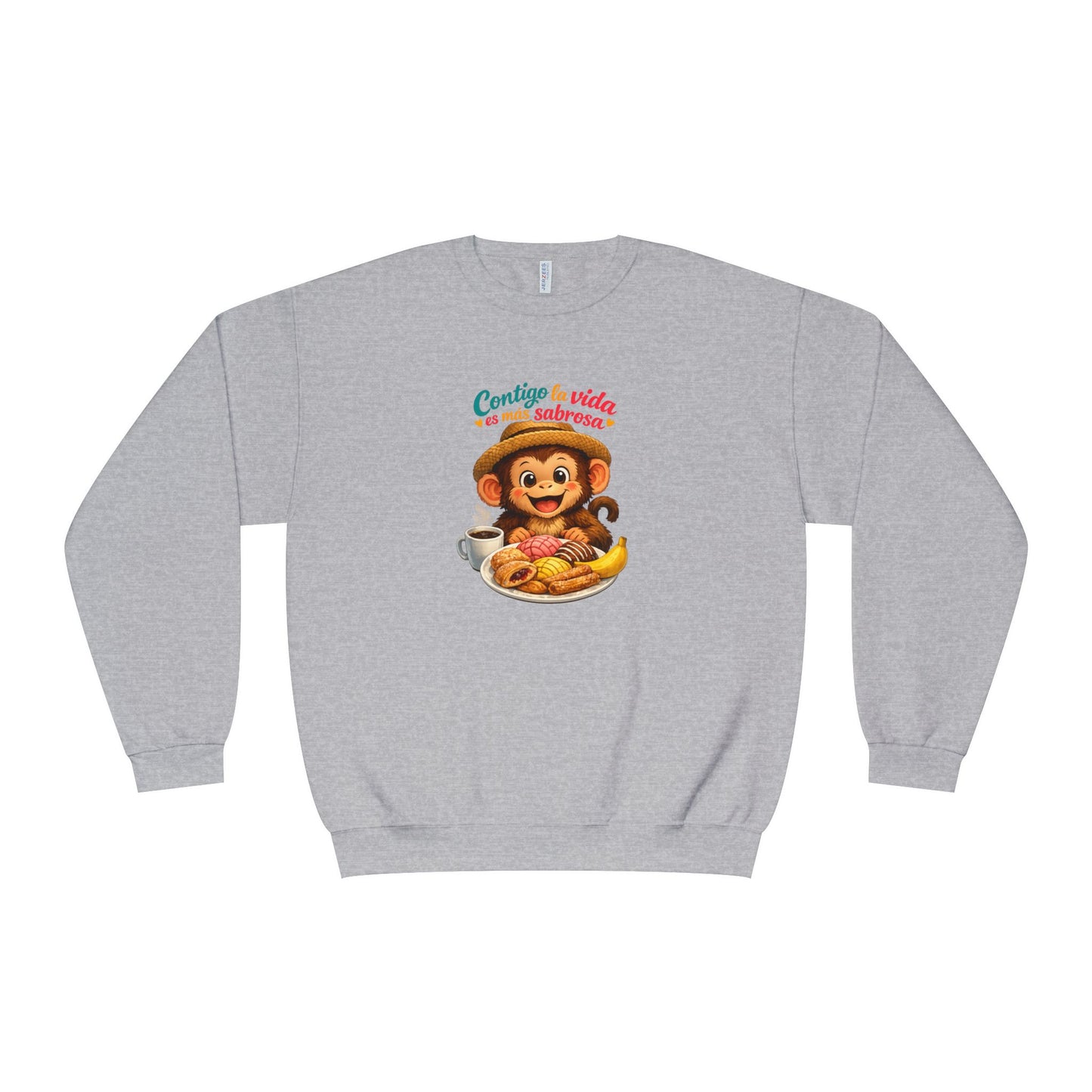 Unisex NuBlend® Crewneck Sweatshirt - Contigo La Vida Es Mas Sabrosa