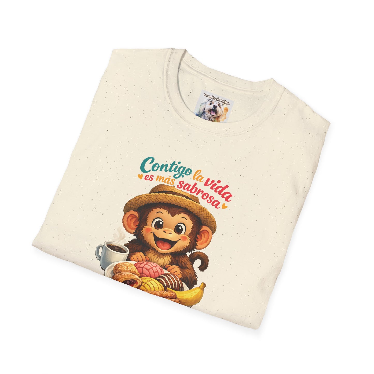 Unisex Softstyle T-Shirt - Contigo La Vida Es Mas Sabrosa