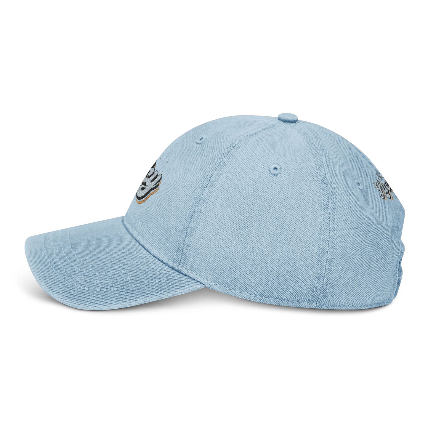 Lucky Embroidered Denim Hat, Casual Cap for Everyday Wear, Perfect Gift for Birthdays, Summer Outings, Trendy Accessories