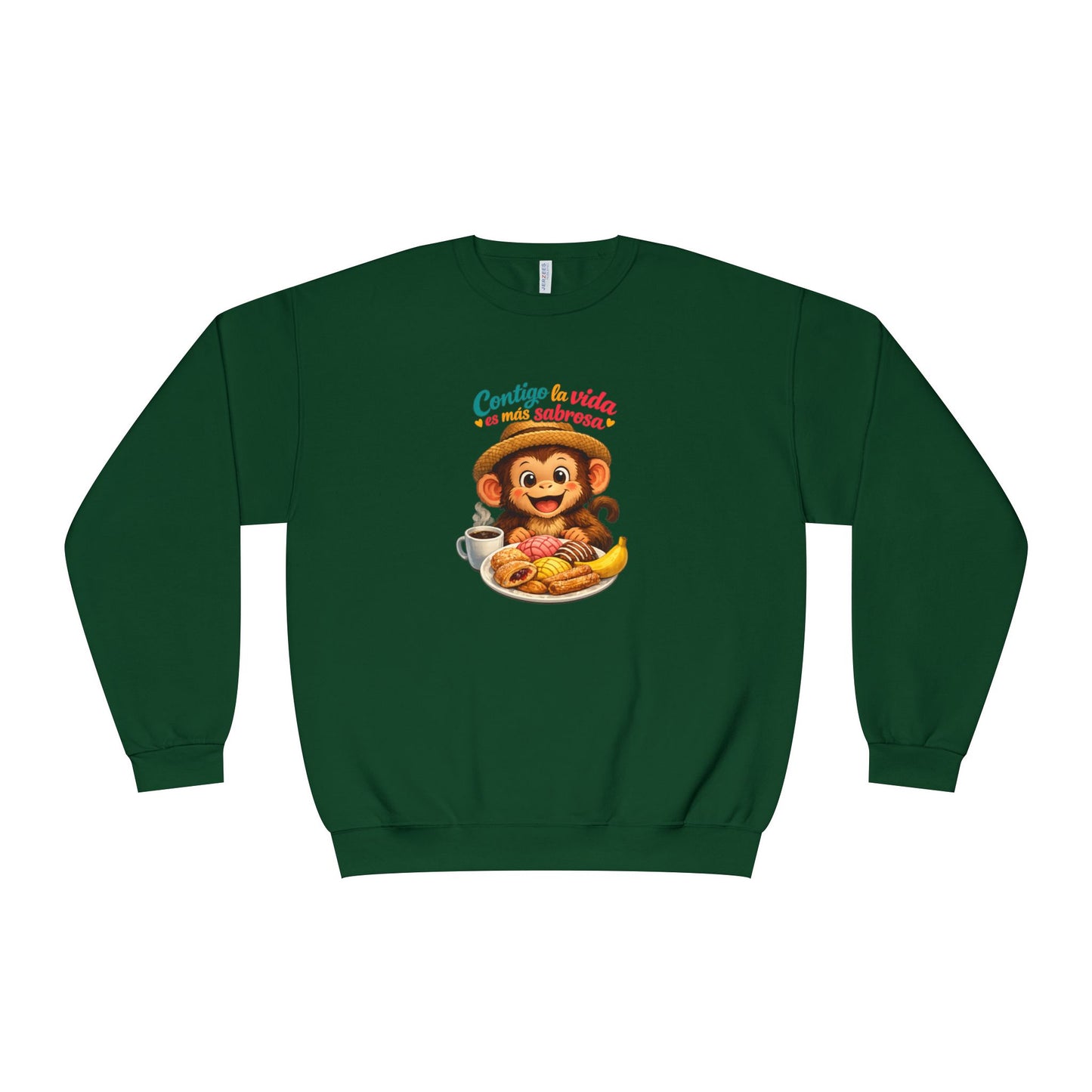 Unisex NuBlend® Crewneck Sweatshirt - Contigo La Vida Es Mas Sabrosa