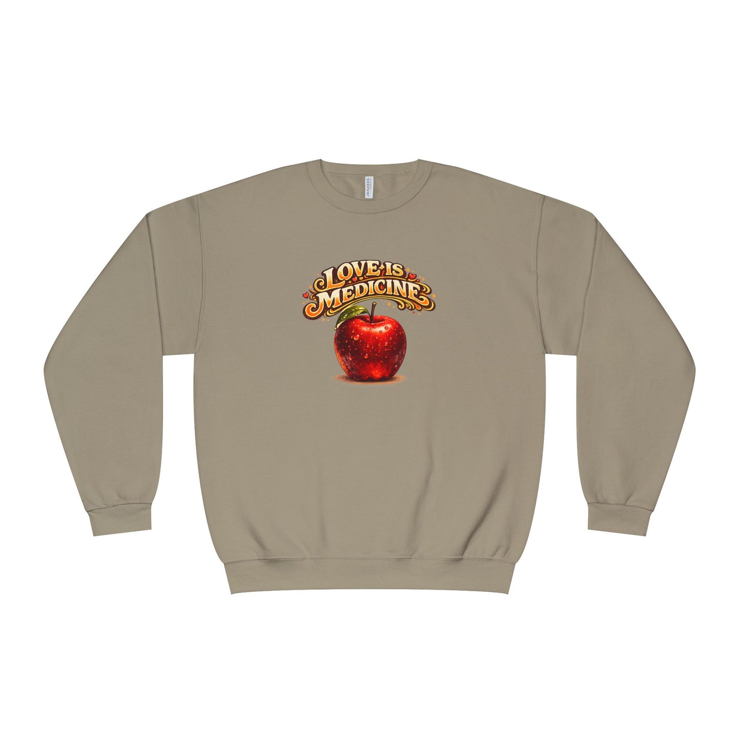 Unisex NuBlend® Crewneck Sweatshirt - Love is Medicine - Manzana