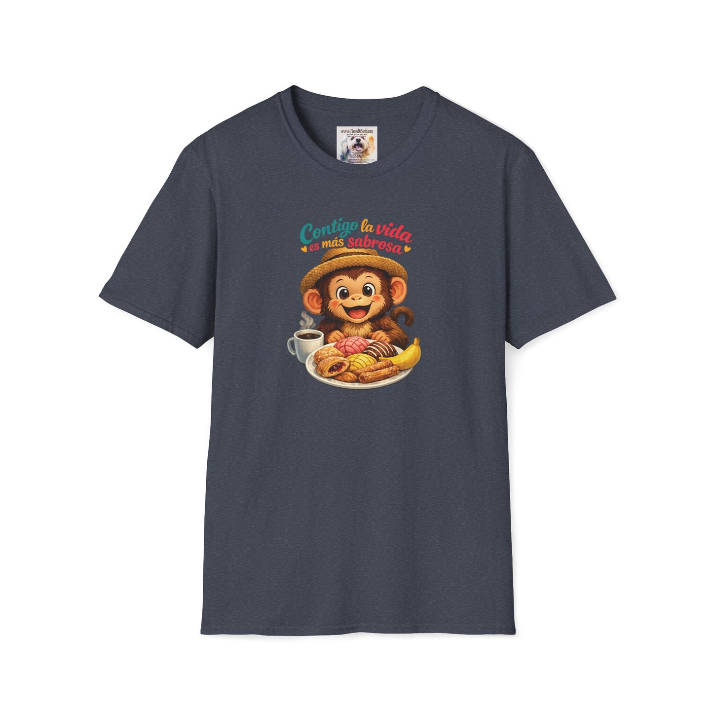 Unisex Softstyle T-Shirt - Contigo La Vida Es Mas Sabrosa