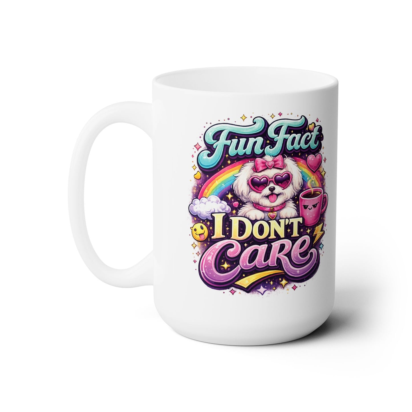Ceramic Mug 15oz - Fun Fact, I don't care - Maltese