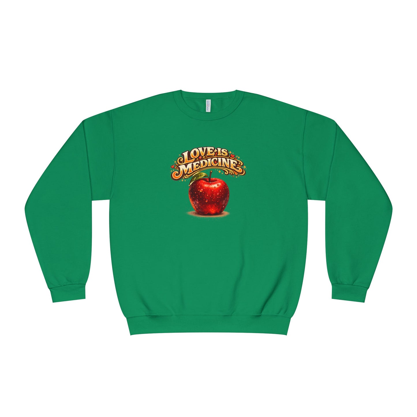 Unisex NuBlend® Crewneck Sweatshirt - Love is Medicine - Manzana