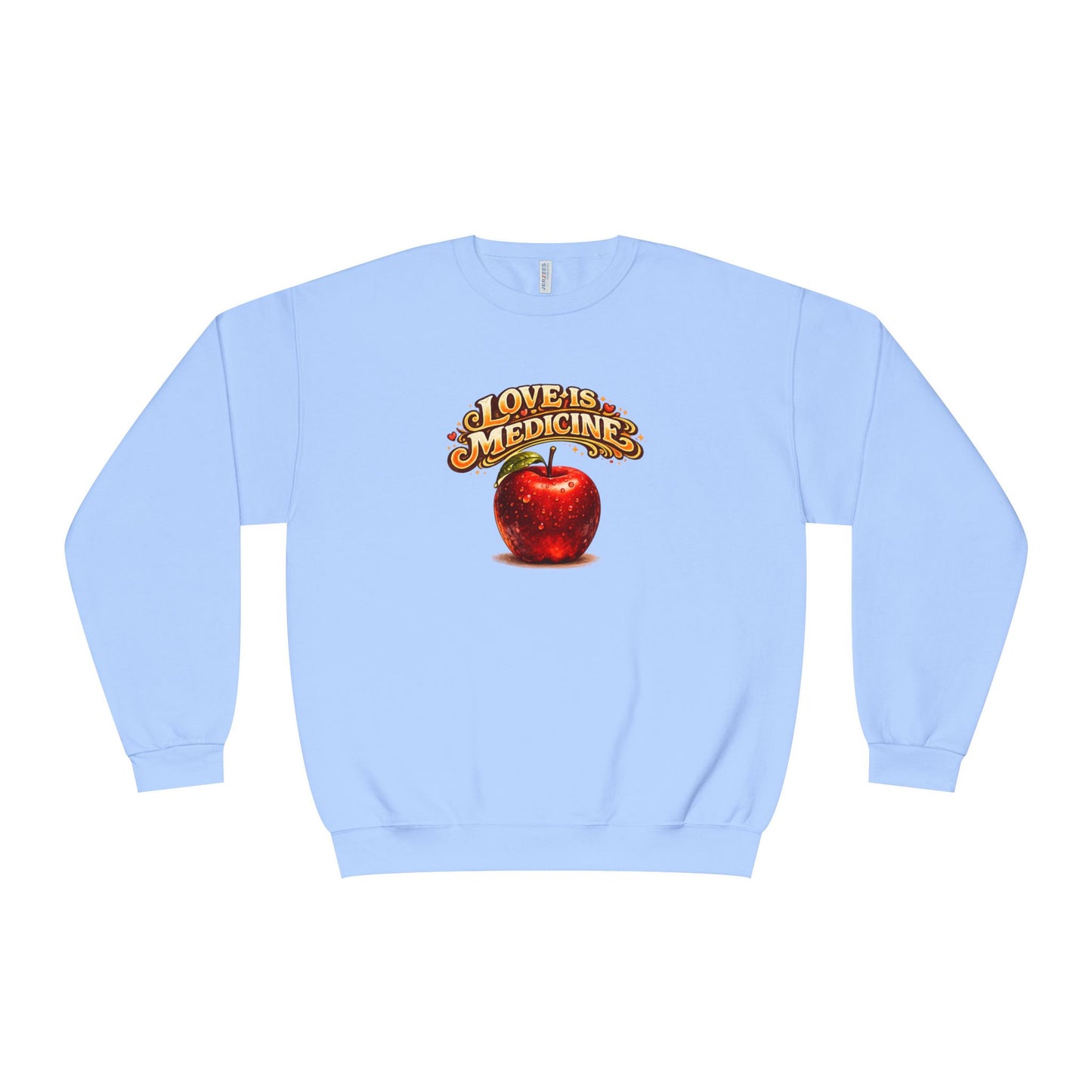 Unisex NuBlend® Crewneck Sweatshirt - Love is Medicine - Manzana