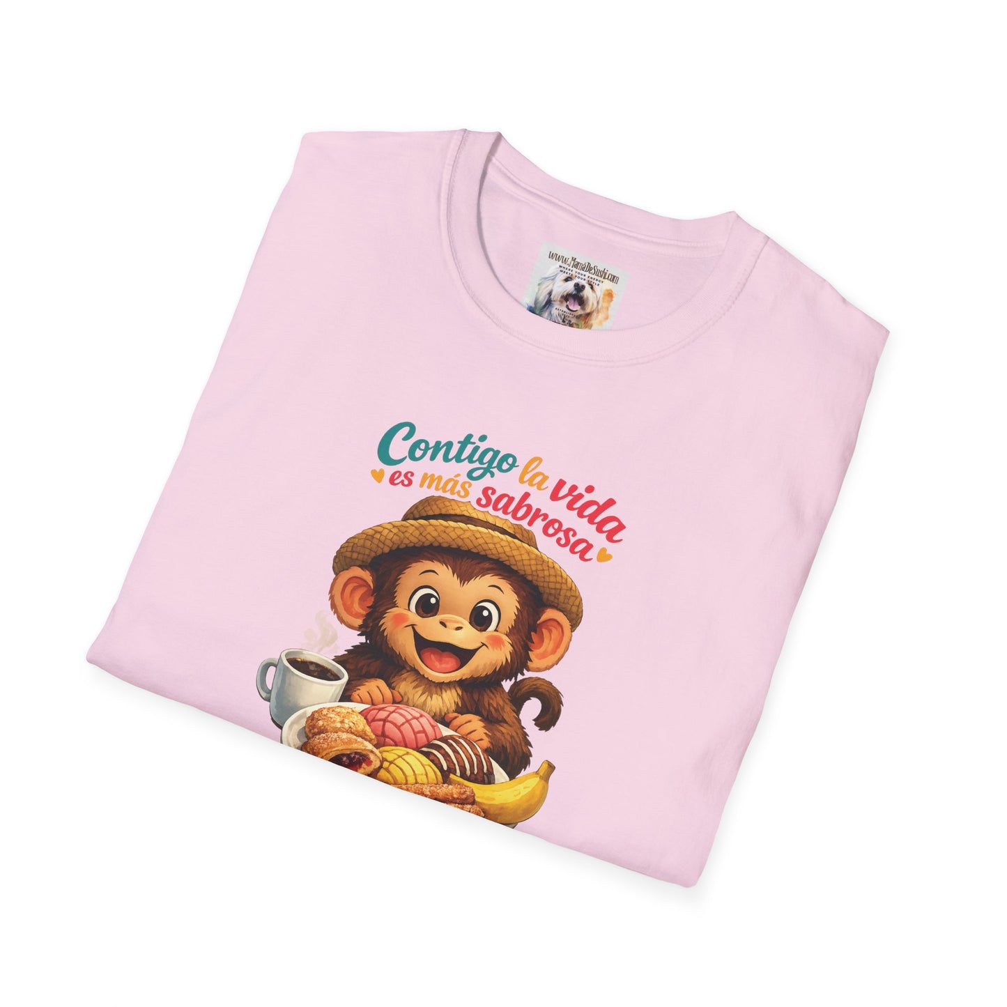 Unisex Softstyle T-Shirt - Contigo La Vida Es Mas Sabrosa