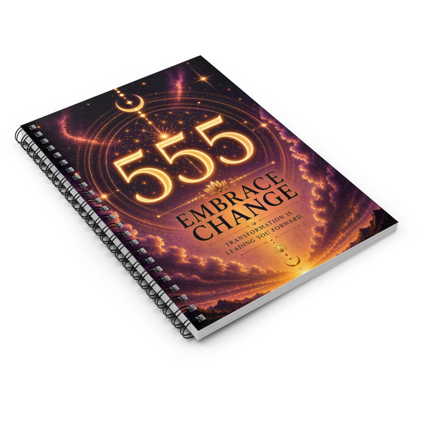 Spiral Notebook — '555 Embrace Change' Ruled Journal