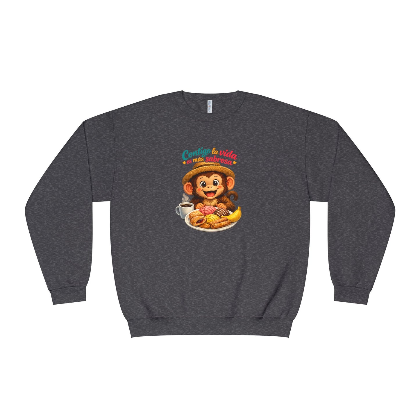 Unisex NuBlend® Crewneck Sweatshirt - Contigo La Vida Es Mas Sabrosa