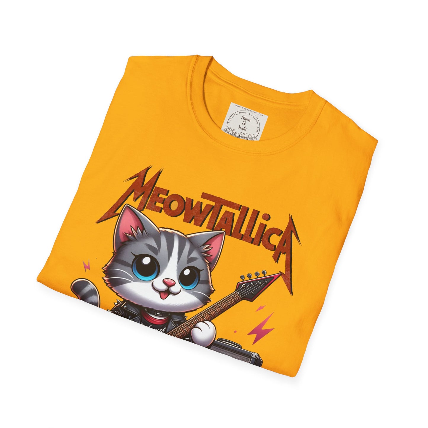MeowTallicA Cat - Kitty - MamaDeSushi - Unisex Softstyle T-Shirt