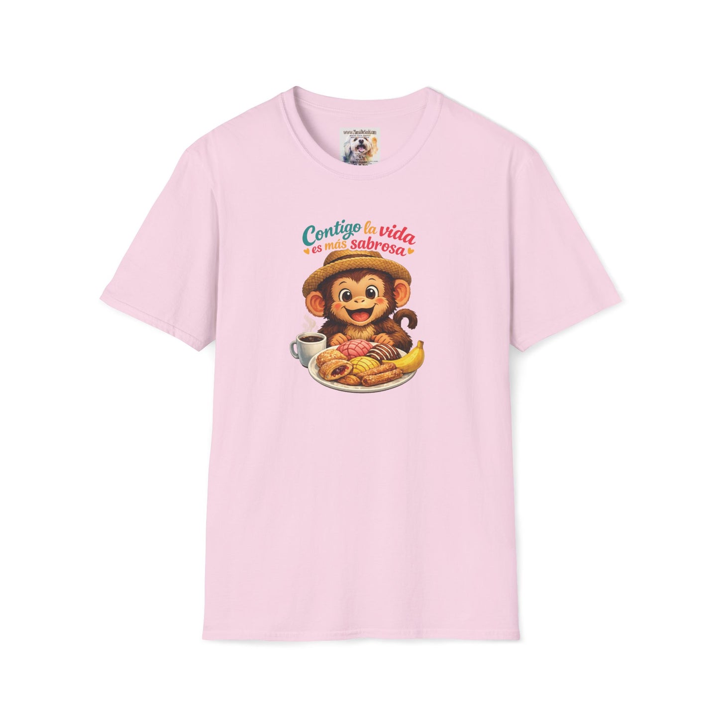 Unisex Softstyle T-Shirt - Contigo La Vida Es Mas Sabrosa