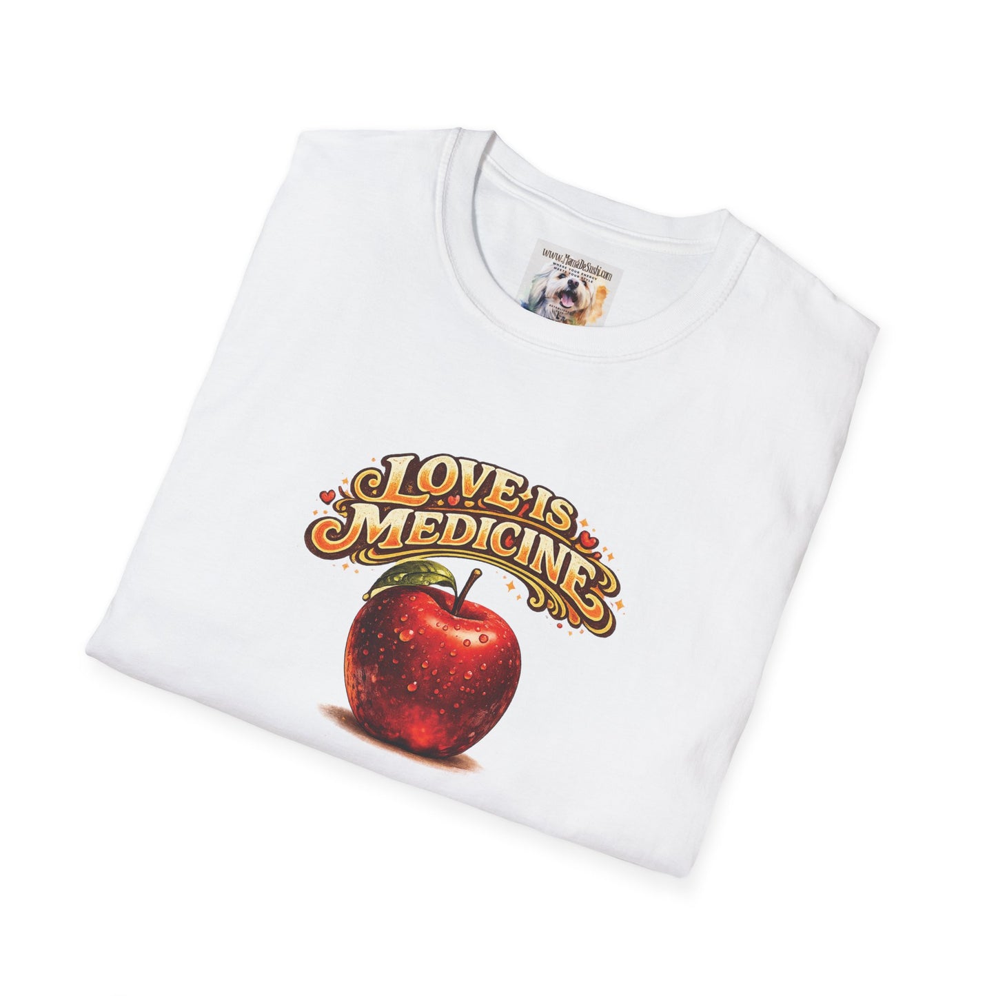 Unisex Softstyle T-Shirt - Love is Medicine - Manzana