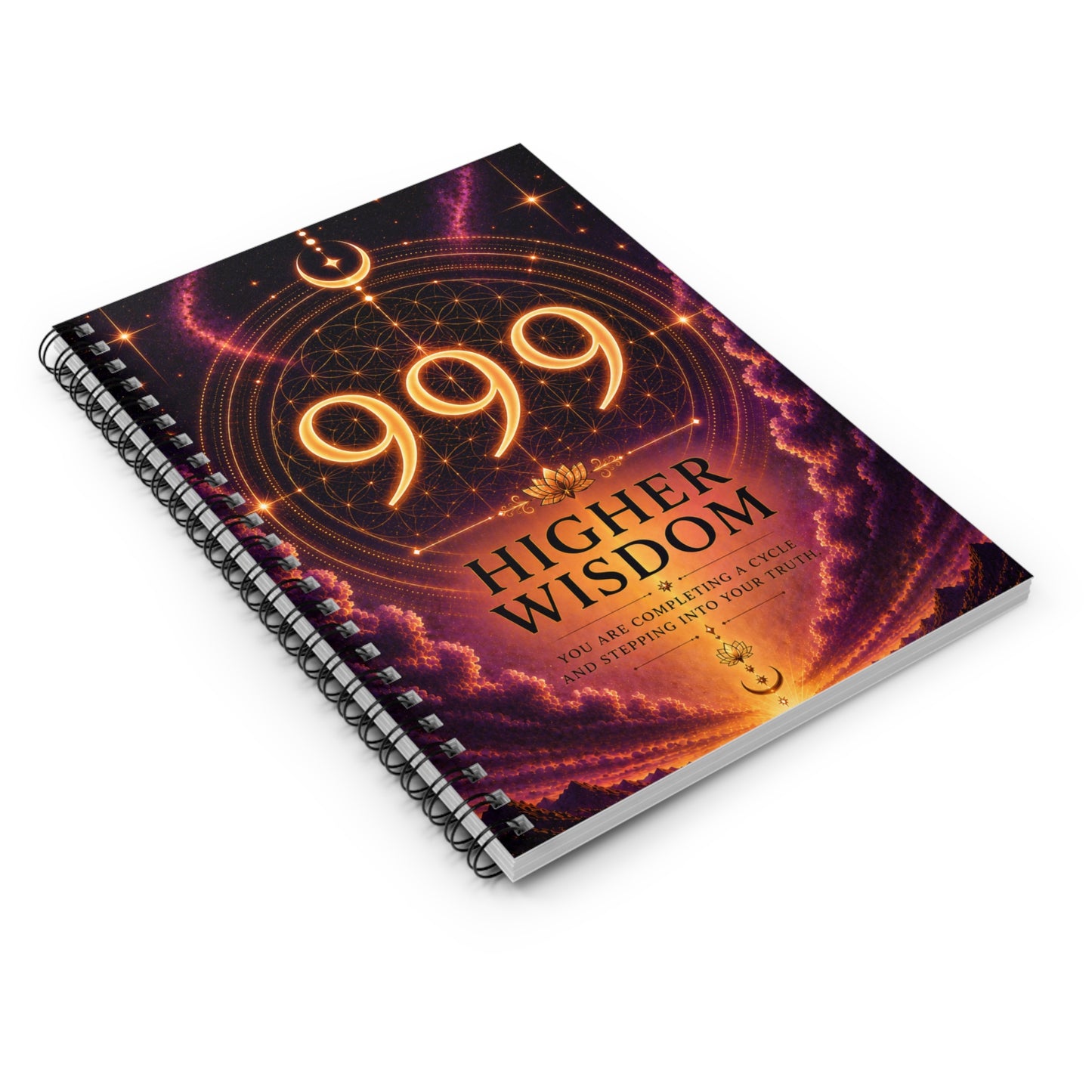 999 Higher Wisdom Spiral Notebook — Guided Reflection Journal for Spiritual Growth