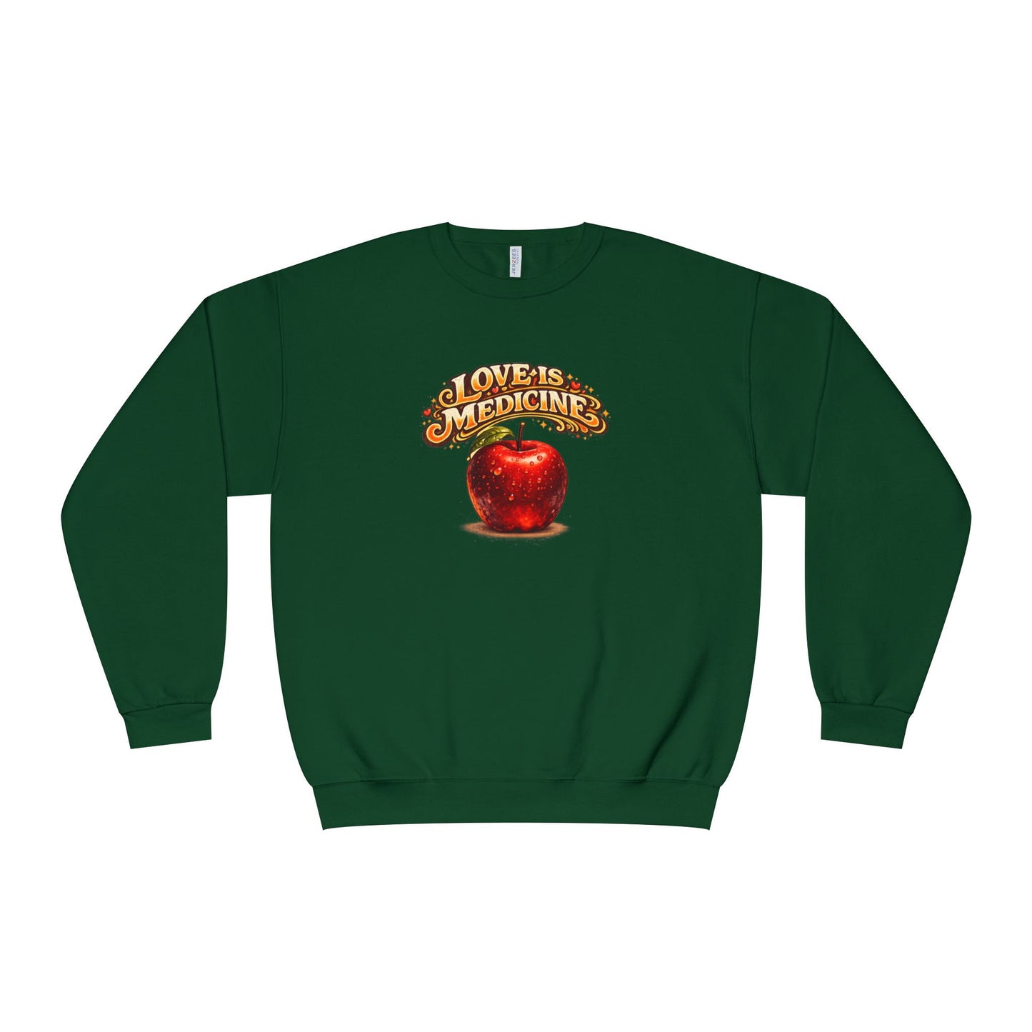 Unisex NuBlend® Crewneck Sweatshirt - Love is Medicine - Manzana