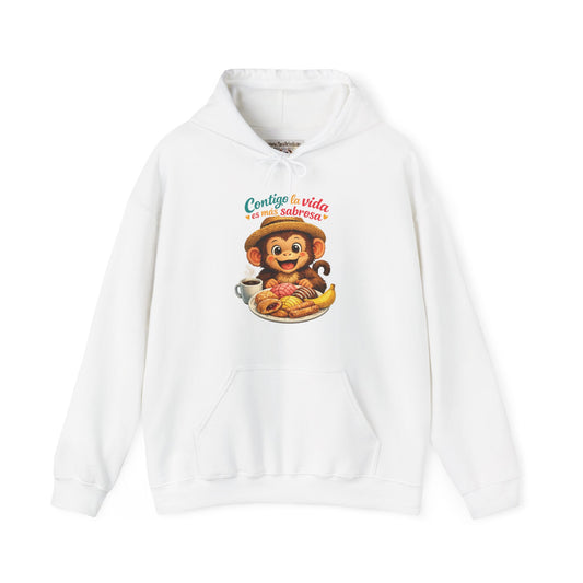 Unisex Heavy Blend™ Hooded Sweatshirt - Contigo la vida es mas sabrosa