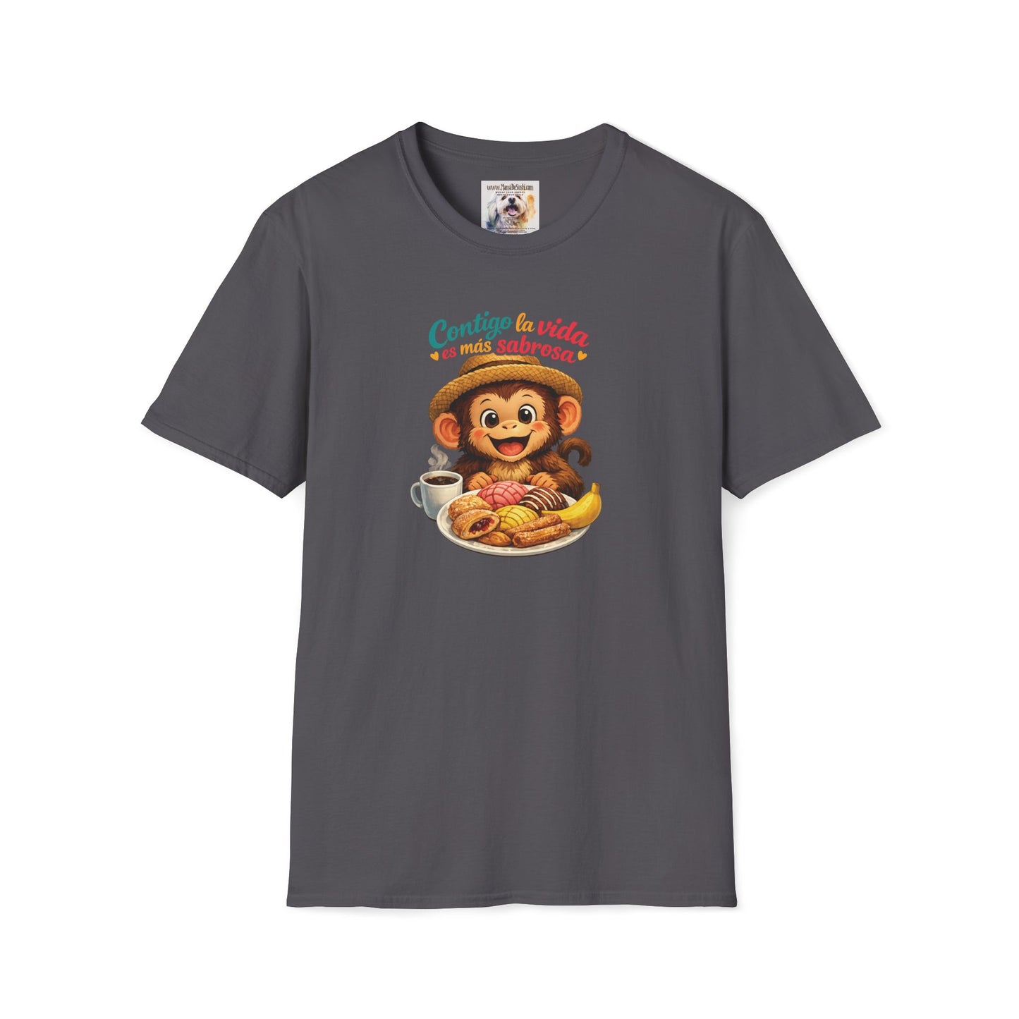 Unisex Softstyle T-Shirt - Contigo La Vida Es Mas Sabrosa