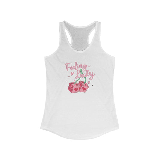 Racerback Tank - Feeling Lucky Women's Sleeveless Top Shirt