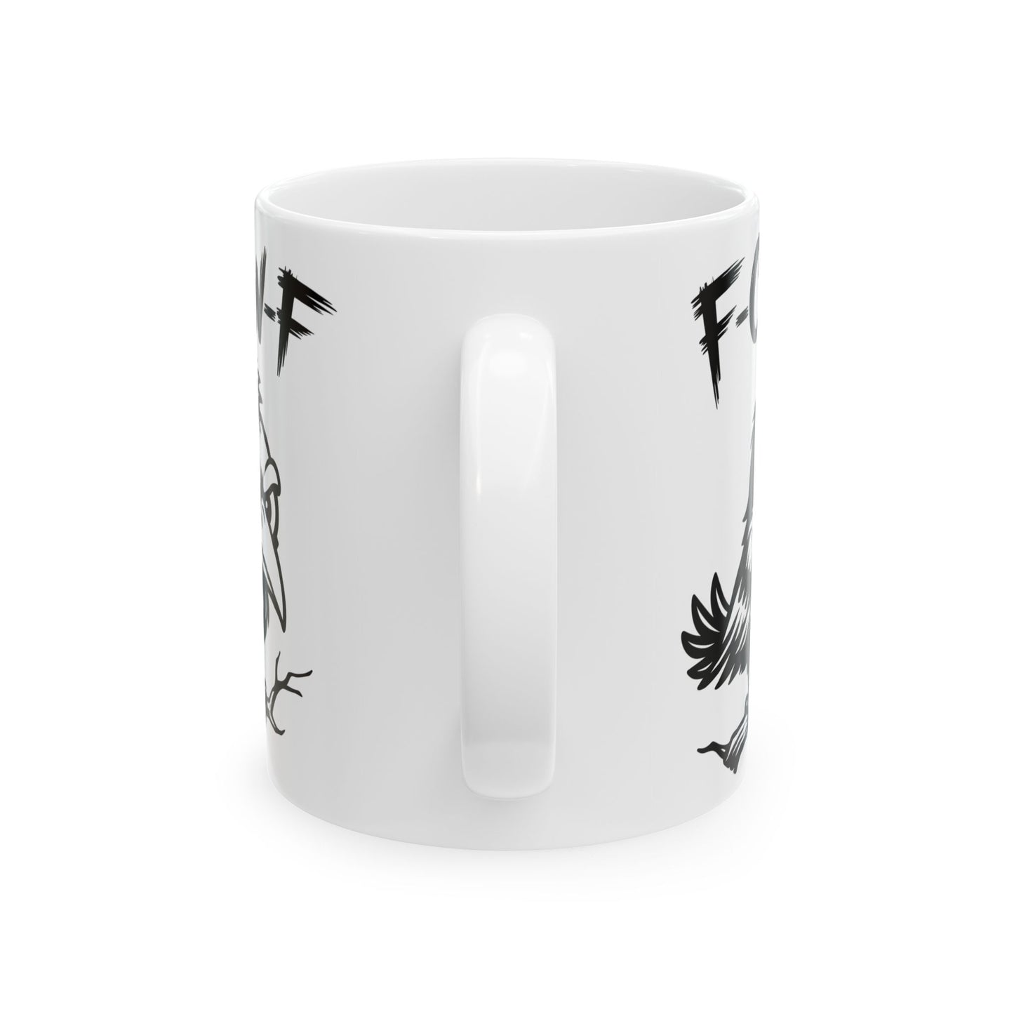 F-Caw-F Moody Raven - Ceramic Mug - Motivational Gift for Coffee Lovers, Office Desk Decor, Holiday & Birthday Present, Fun Quote